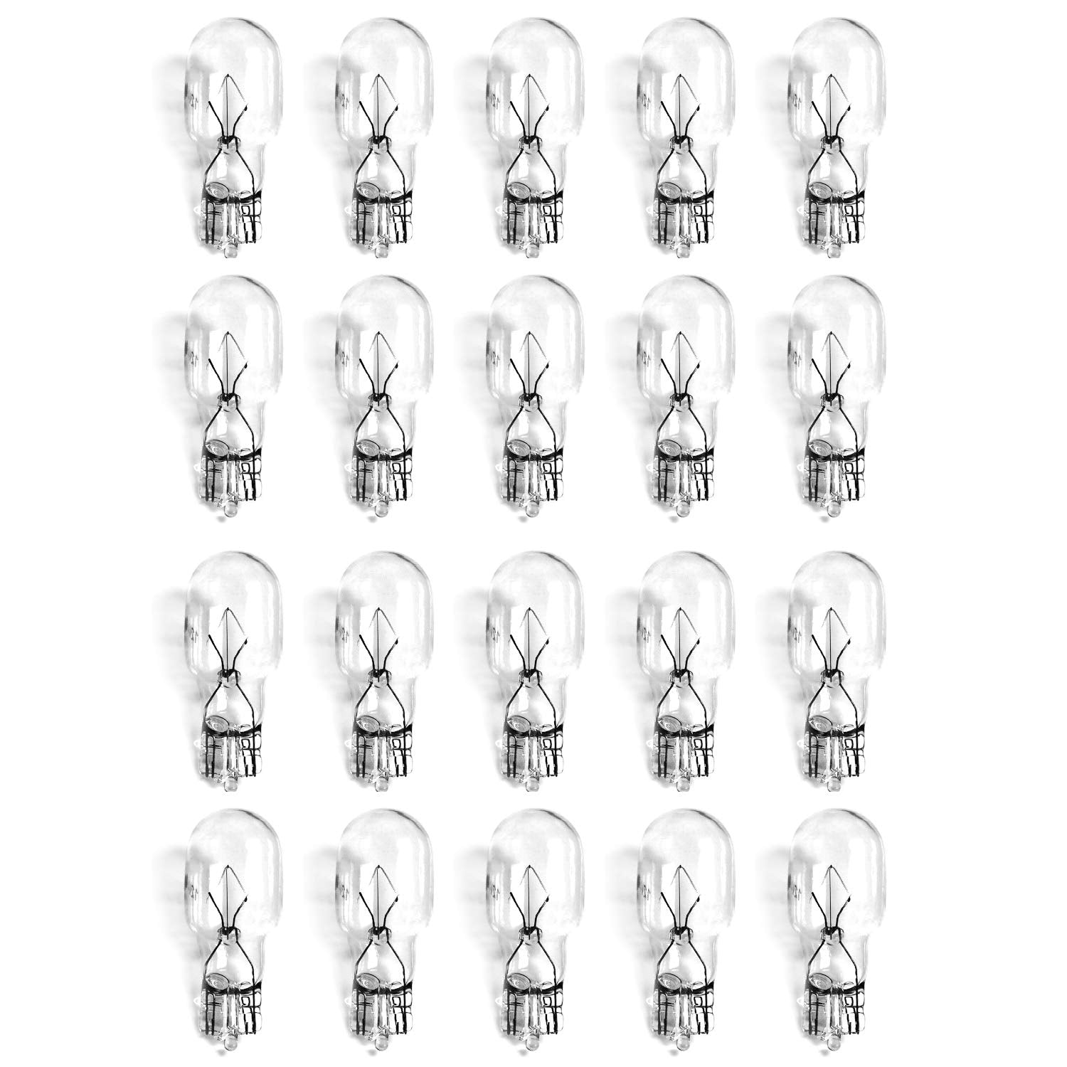 Etoplighting T5 Type Halogen Light Bulb, 12V, 4W, Clear, 20 Pack, Model T5-12V-4W