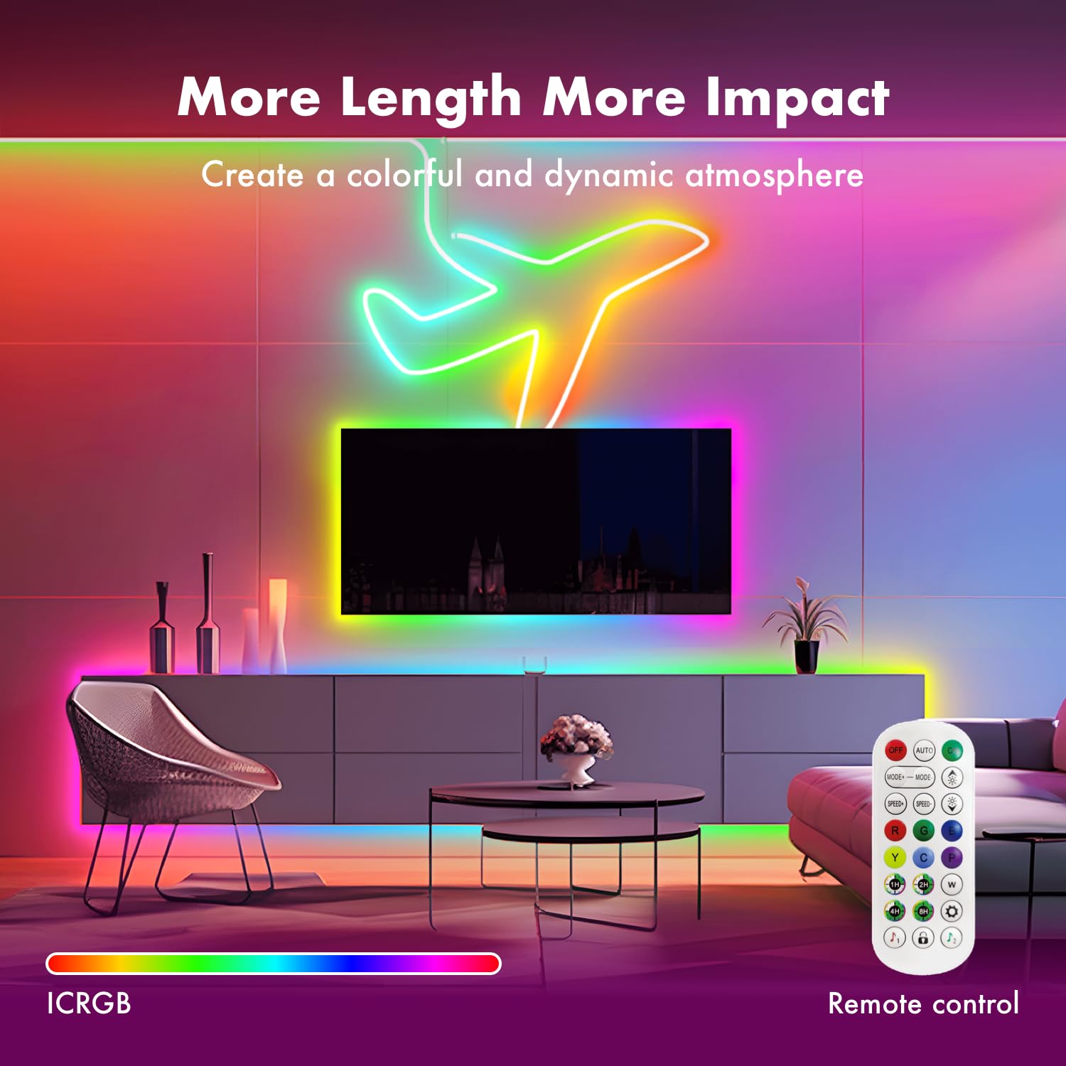 MFWW 50FT Neon Rope Lights, IC+RGB LED Strip, App+Remote Control, IP67 Waterproof, Multicolor, Music Sync, Flexible Design