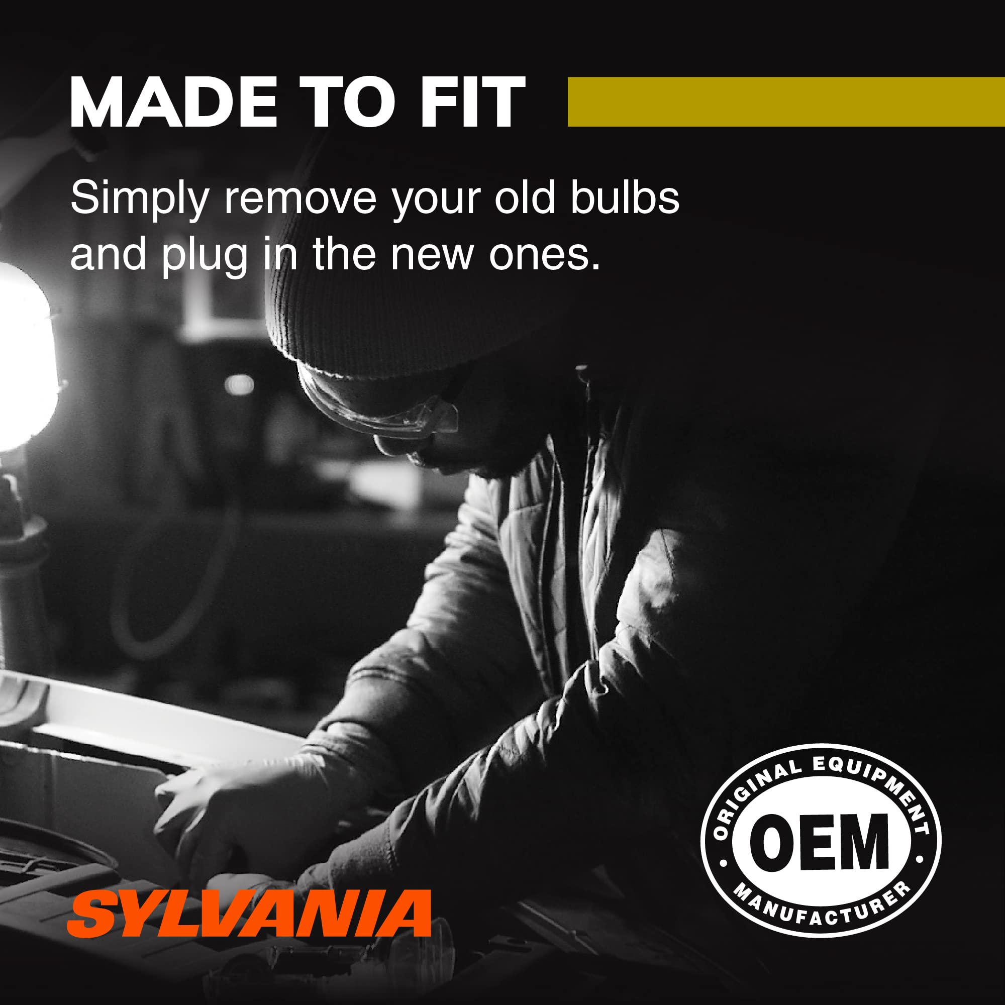 SYLVANIA H13 (9008) SilverStar zXe GOLD Halogen Headlight Bulb - Bright White Light, 2 Bulbs, Model 30794