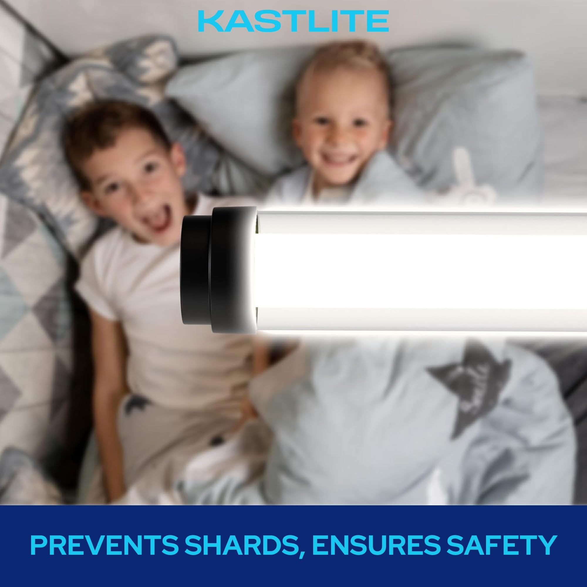 Kastlite T8 Led/Fluorescent Light Tube Guard With End Caps - 46-3/8 Lamp Diffuser Covers & Safety Sleeves  Pink Protective Plastic Bulb Replacement Covering & Overhead Lighting Accessory  Pack Of 6