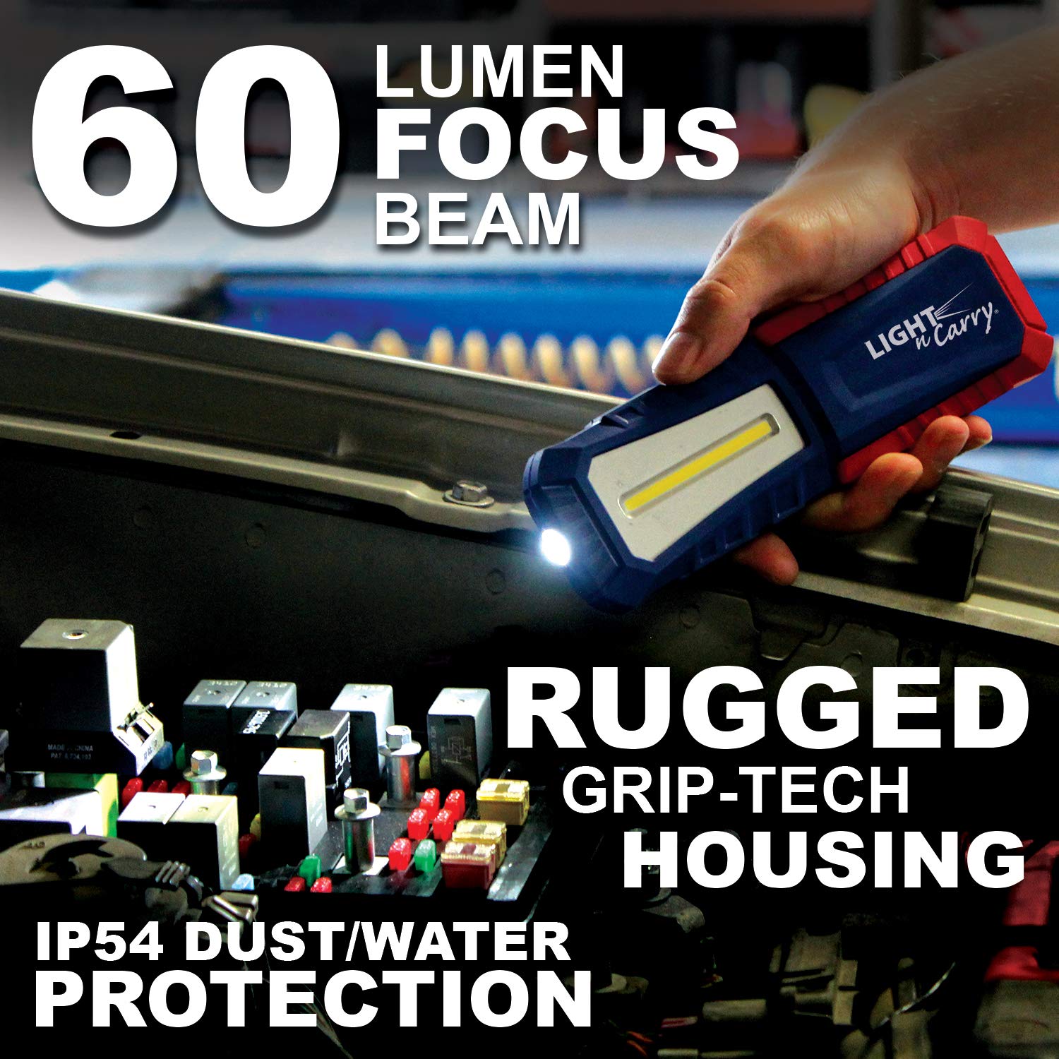 Clore Automotive Light-N-Carry Lnc1341 Rechargeable Cob Led Work Light - 300 Lumen