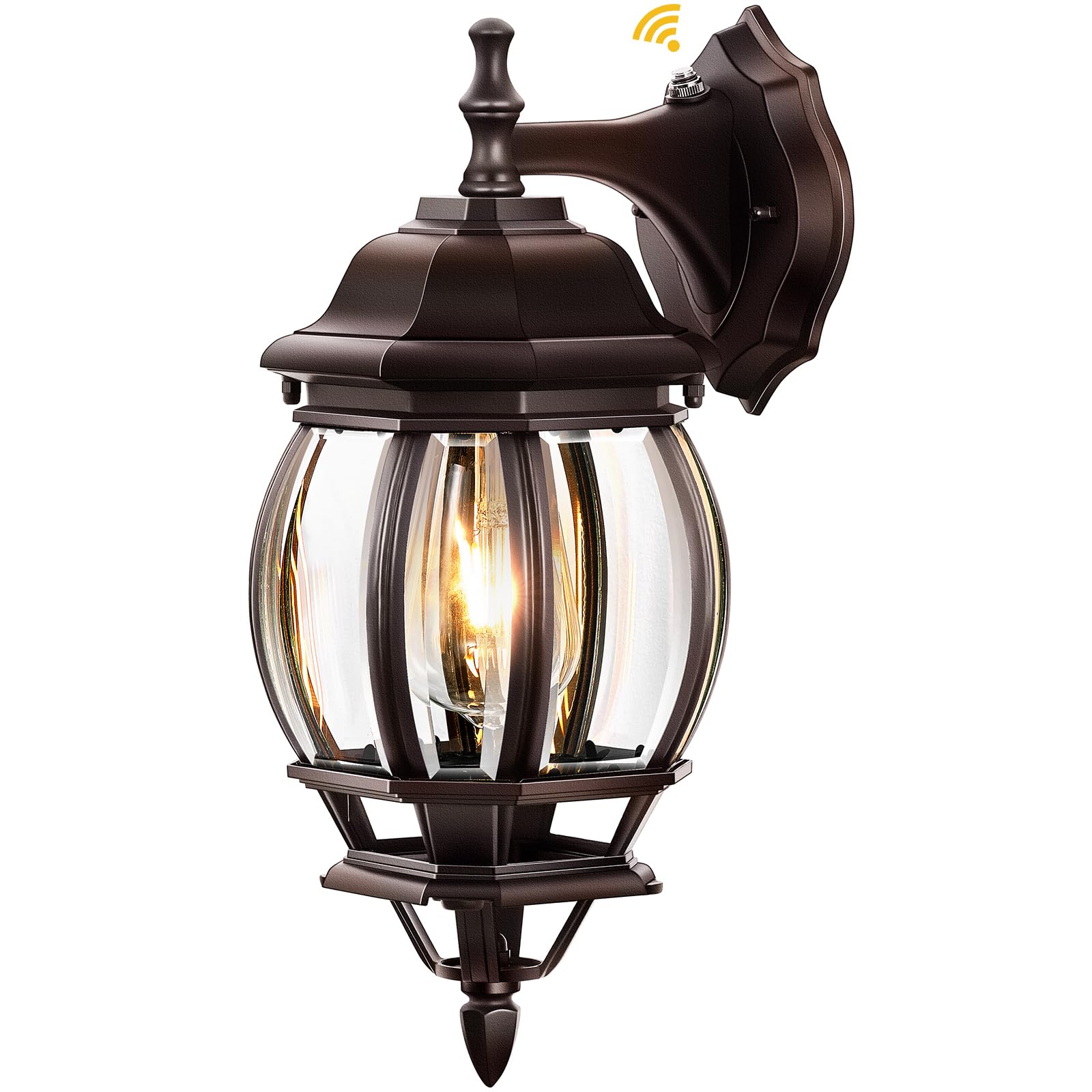 VIANIS Outdoor Wall Sconce Lantern, Oil Rubbed Bronze, Aluminum, Model V8128D1.BR, Down 1PK