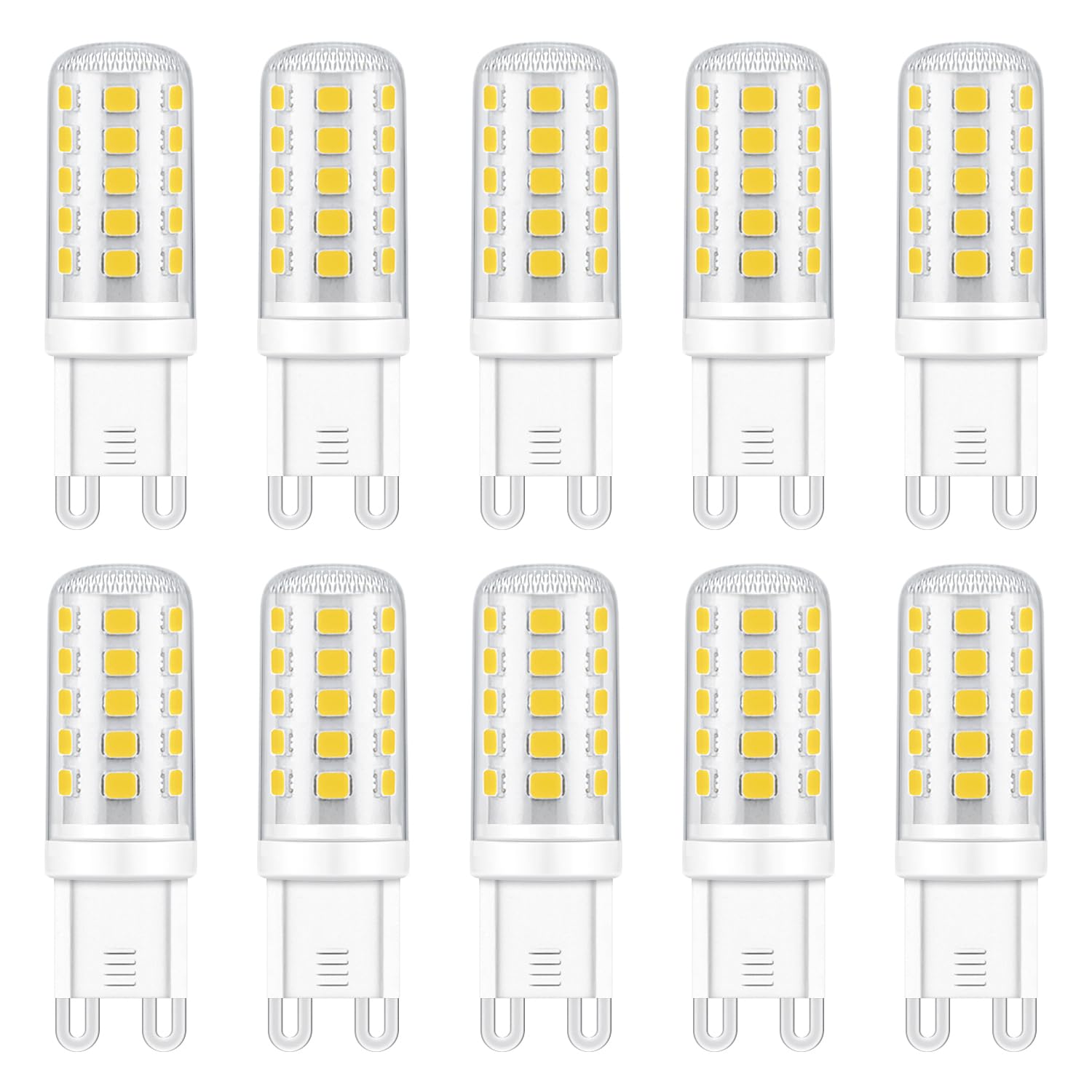 Maelsrlg G9 Led Bulb 4W(40W Equivalent), 6000K Daylight, Non-Dimmable, T4 120V 400Lm, G9 Bi-Pin Base, 10-Pack