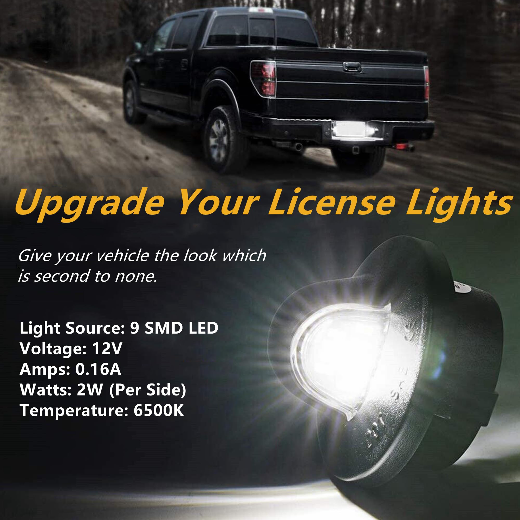 Yankok Led License Plate Lights Compatible With Ford [F150 F250 F350 F450 F550 Superduty Ranger] And [Expedition Excursion Explo