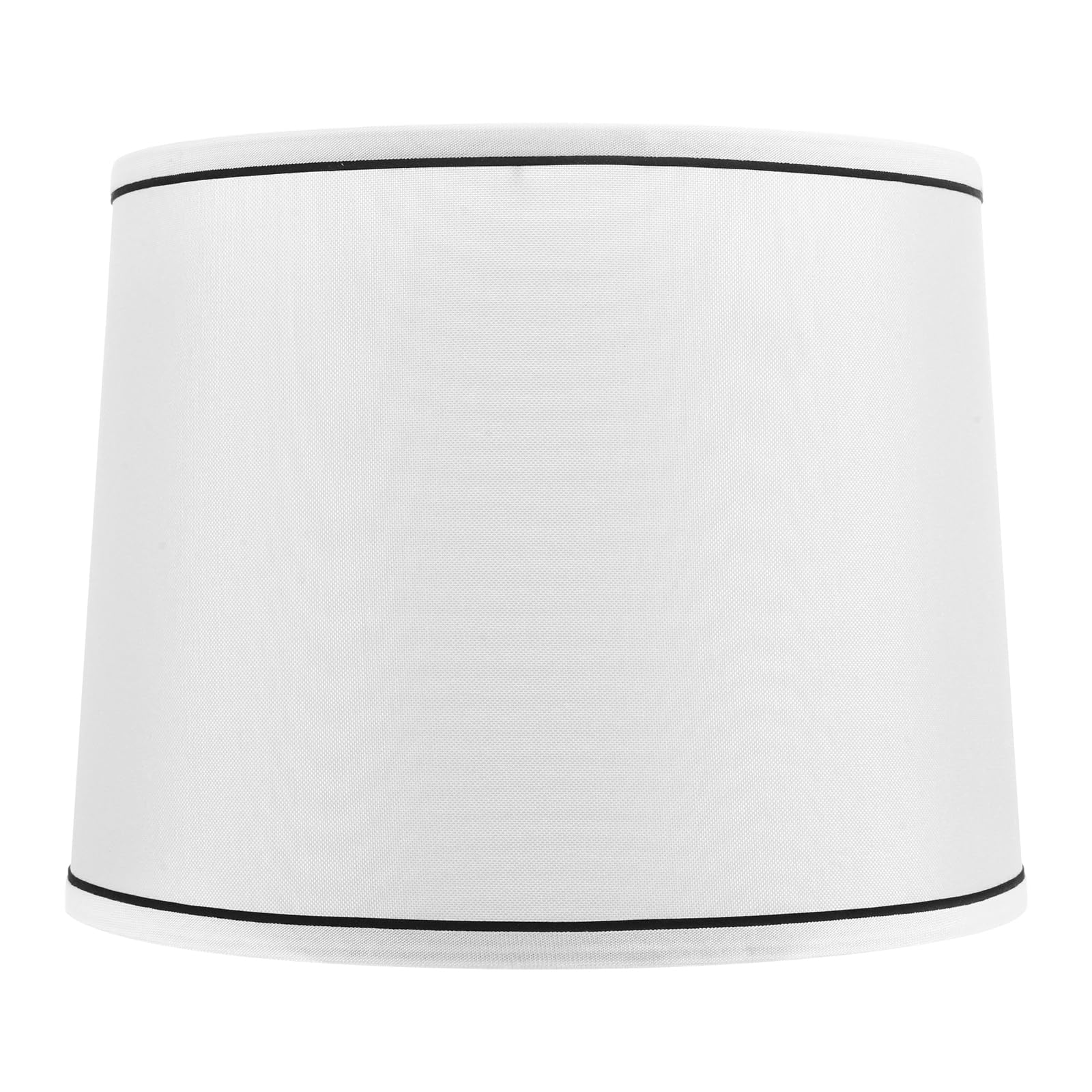 Vevor Lamp Shade 2 Set  11 In Top X 13 In Bottom X 10 In High (Spider Fitter)  Medium Lampshade With Harp  Replacement Lamp Shade For Table & Floor Lamps Pendant Lights  White With Black Edge