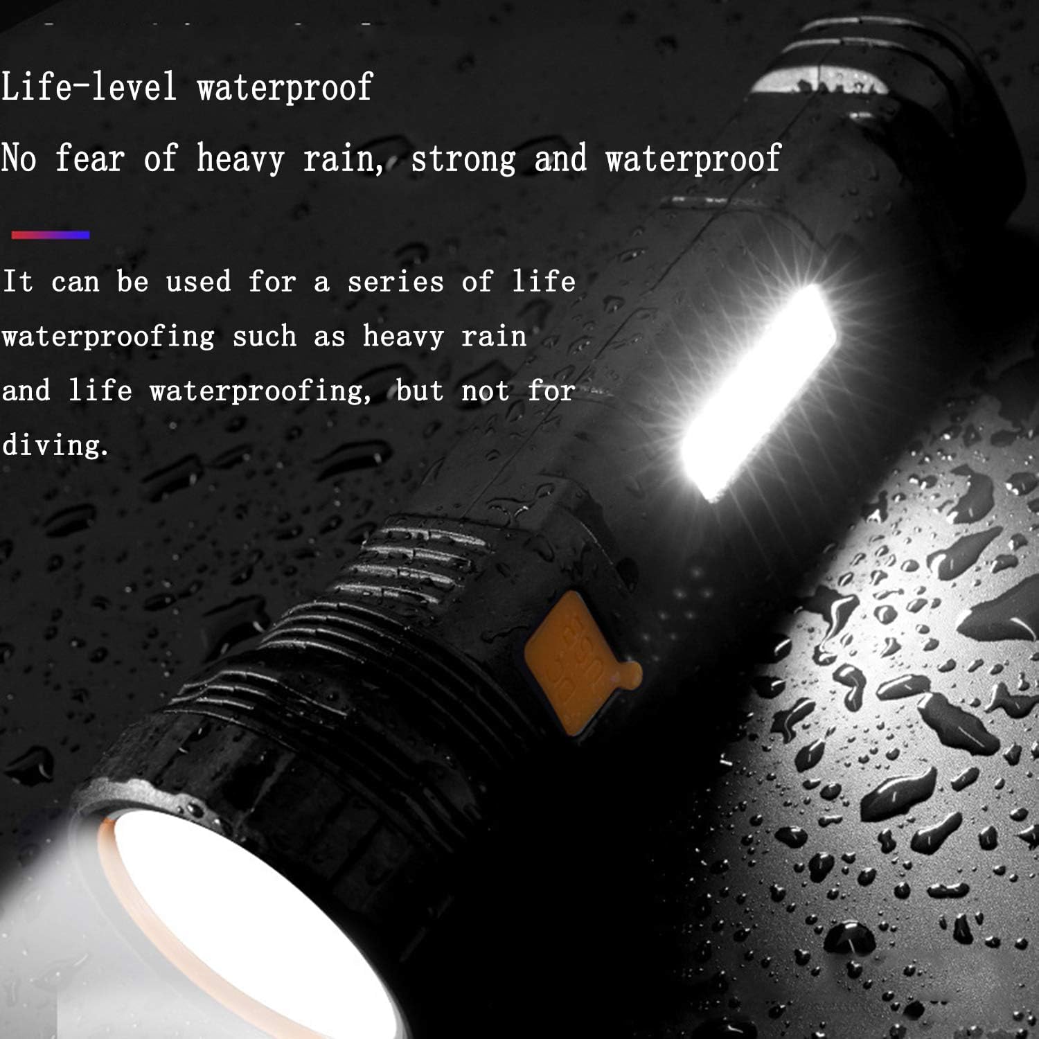 E-Shidai 6Pcs Solar/Rechargeable Multi Function 1000 Lumens Led Flashlight, With Emergency Strobe Light And 1200 Mah Battery, Em