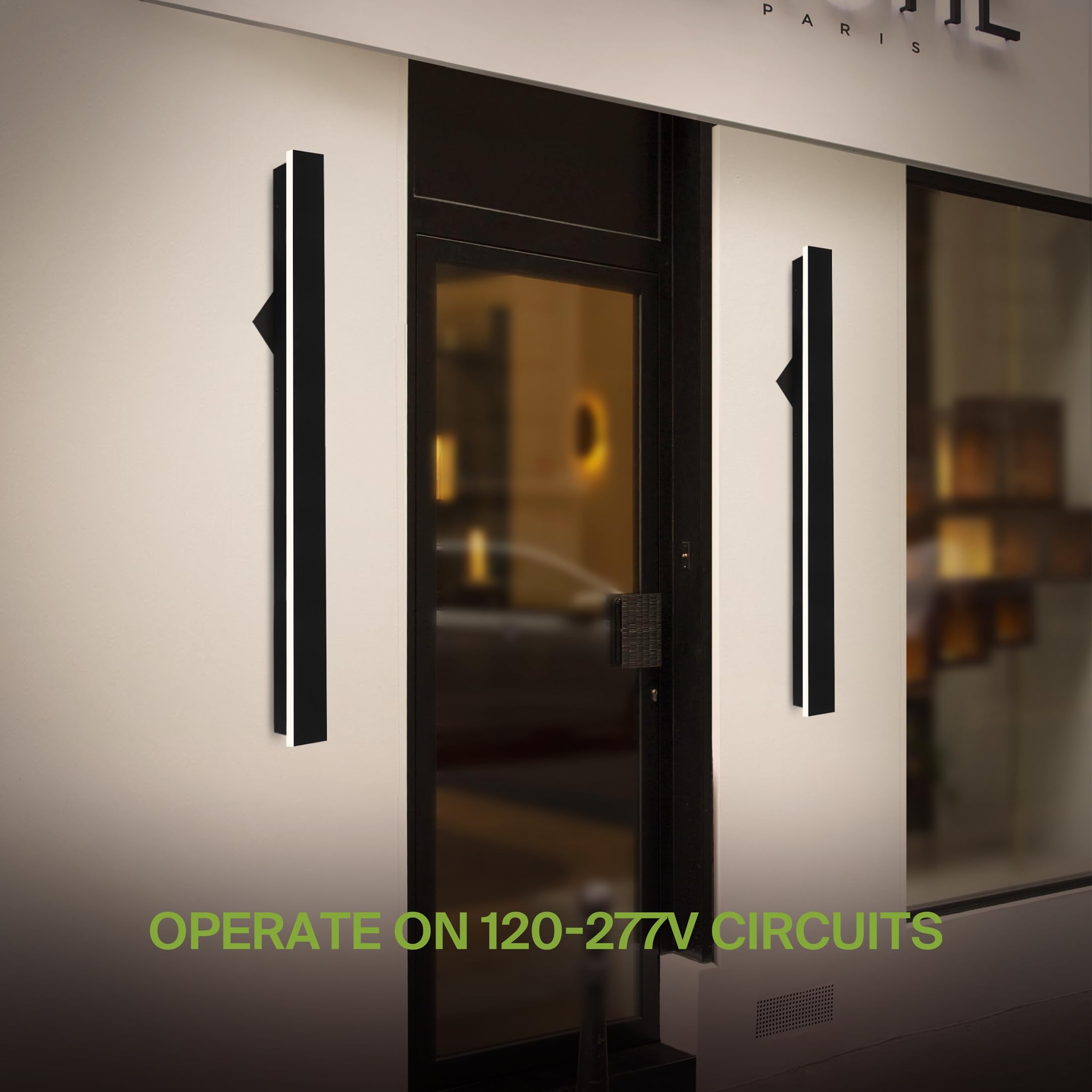 ASD LED Wall Light Fixture 36W 2200LM 3000K-5000K 48 Inch Black Model A-LWS27B-48D36BK
