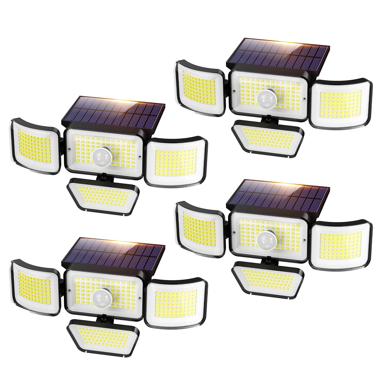 CHARKEE Solar Lights Outdoor with Motion Sensor, 3000 Lumens 6500K High Brightness, 3 Lighting Modes, IP65 Waterproof 300Wide An