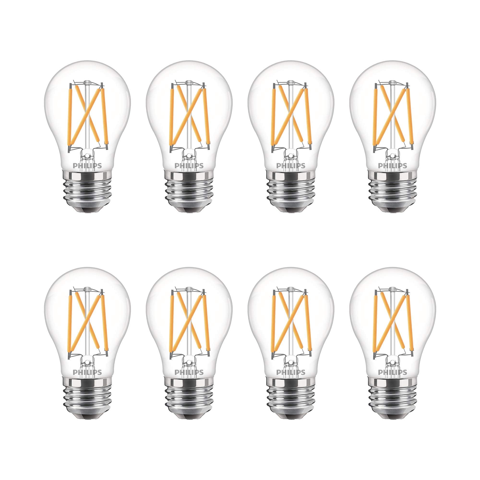Philips LED A15 Light Bulb, Dimmable, EyeComfort, 350 Lumen, 2700-2200K, 3.8W=40W, E26,