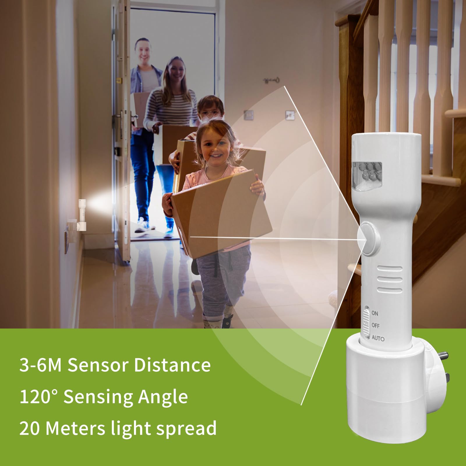 Naturalrise Motion Sensor Night Light,4 In 1 Led Rechargeable Plug In Flashlights & Nightlight,Led Emergency Power Failure Night