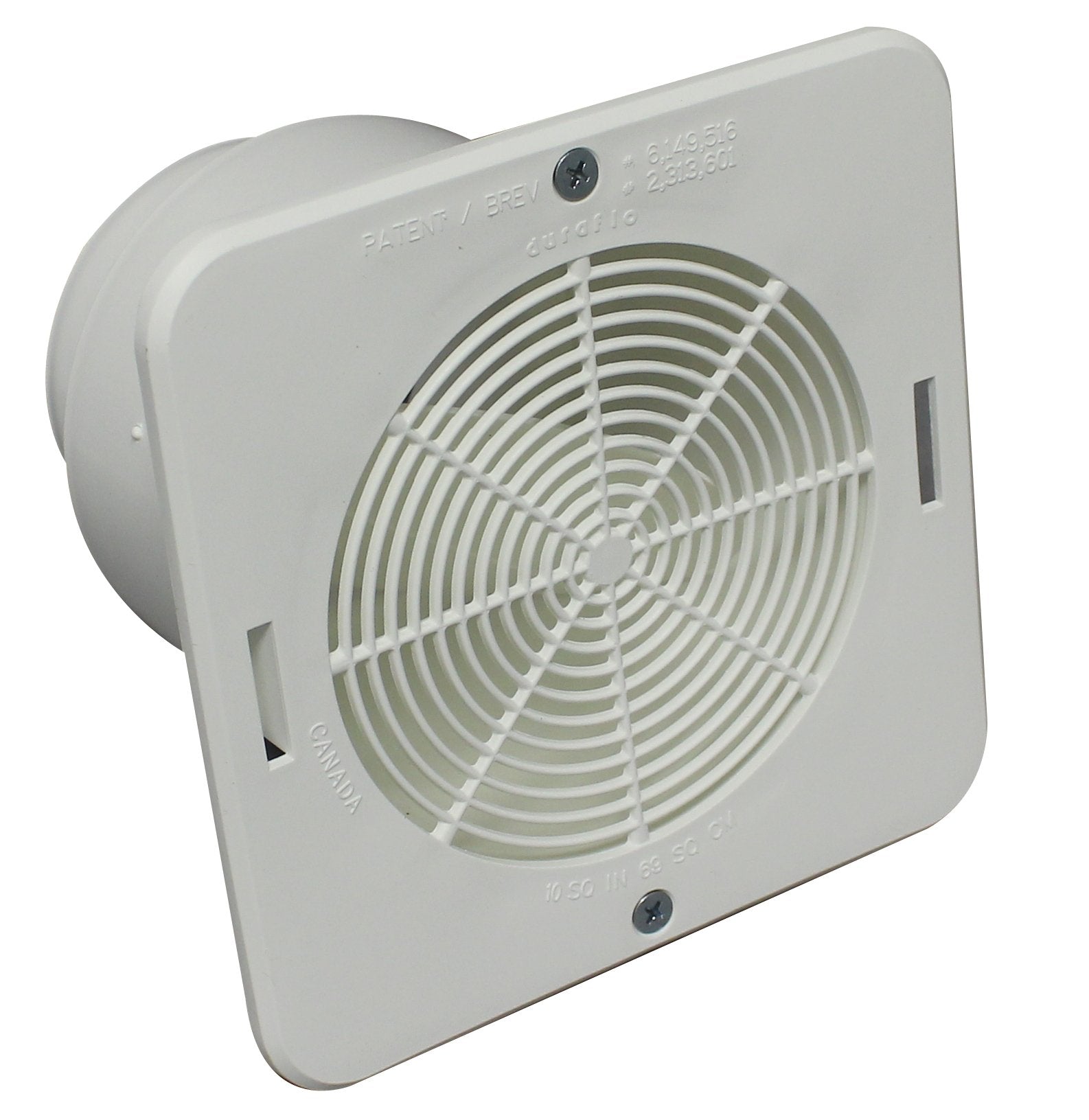Duraflo Soffit Exhaust Vent, White Vinyl, 6.75&quot; X 5.75&quot;, Efficient Airflow Solution