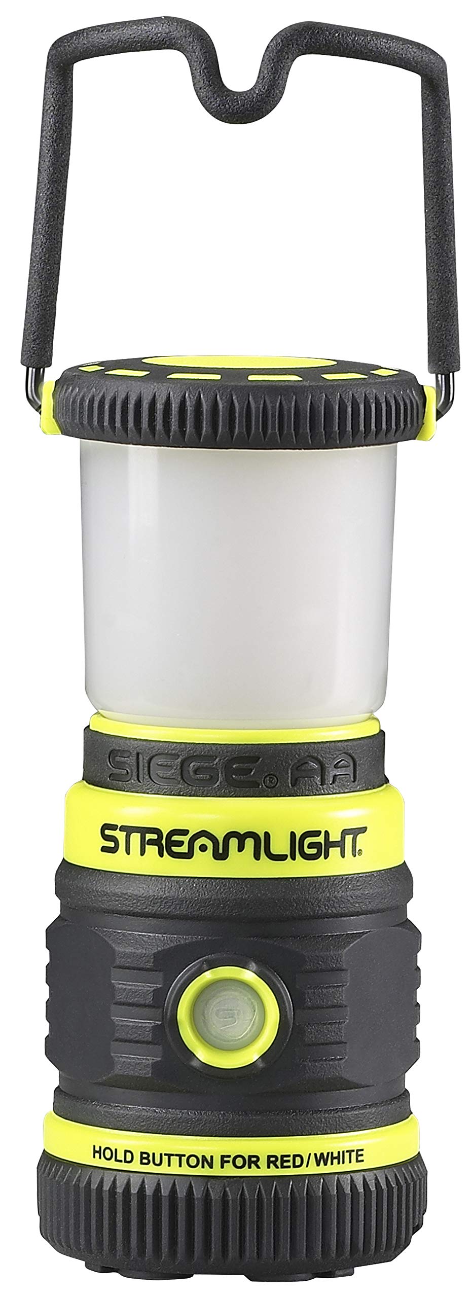 Streamlight Siege AA Lantern, 200-Lumen, White & Red LEDs, Magnetic Base, Yellow, Model 44943