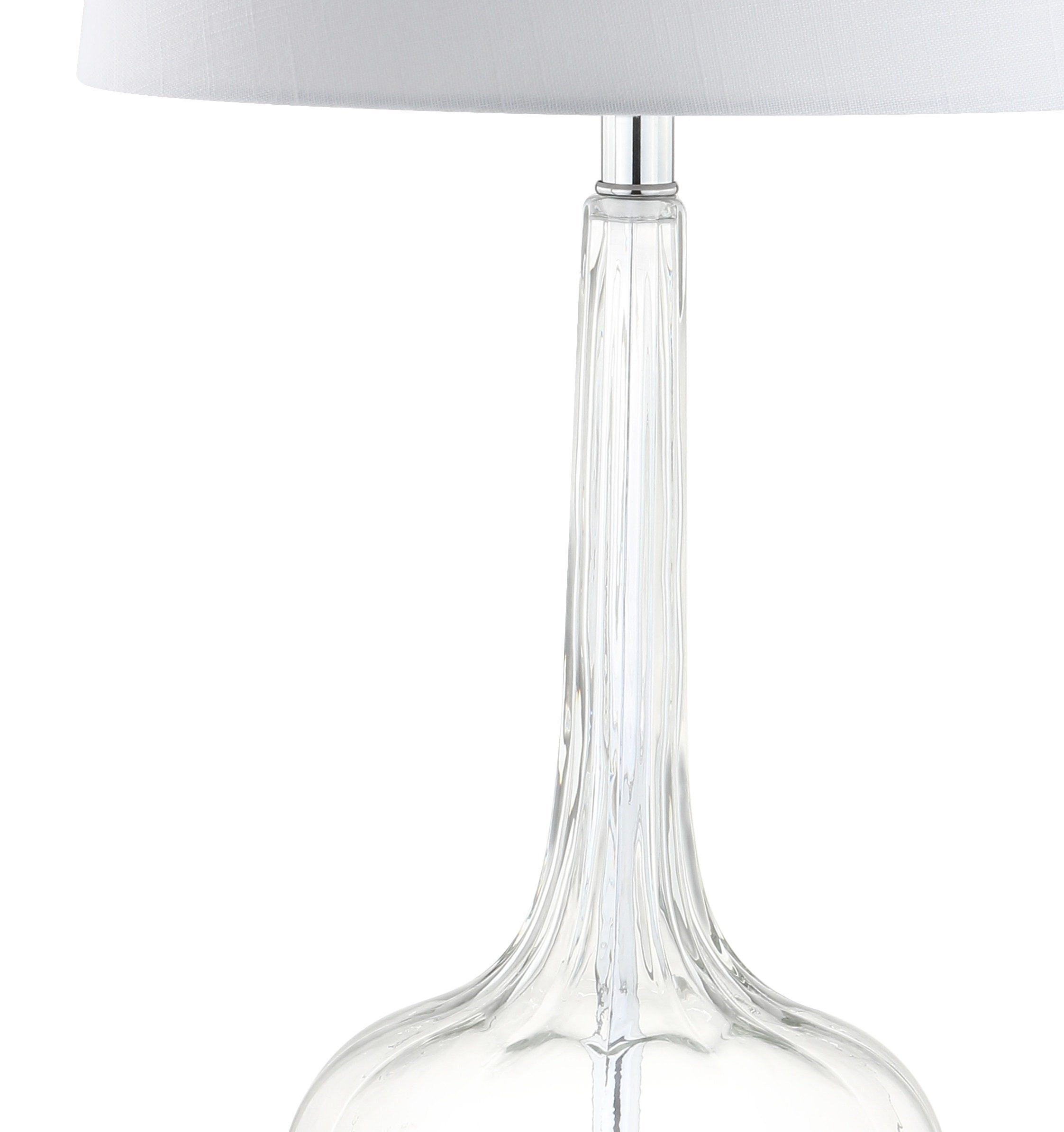 JONATHAN Y Table Lamps Set of 2 Glass Teardrop LED 28.5in Clear JYL1079C-SET2 for Bedroom Living Room Office