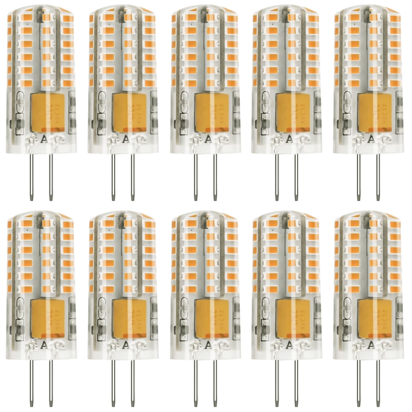 AIMEOKO G4 LED Bulb 12V Bi Pin Base Replace 20W Halogen Bulbs for Home and Landscape Lighting Non-dimmable, 3W Warm White 2700K,