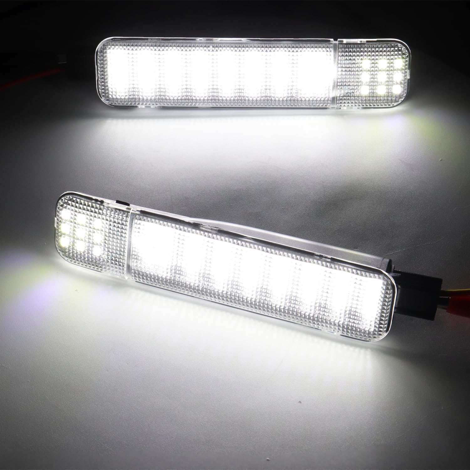 Afeisol White Led Side Door Panel Lights Courtesy Light Fit For Chevy Sierra Gmc C/K  Yukon Silverado 1500 2500 3500 Avalanche  Suburban  Hum-Mer H2 4Pcs Car Interior Panel Lighting