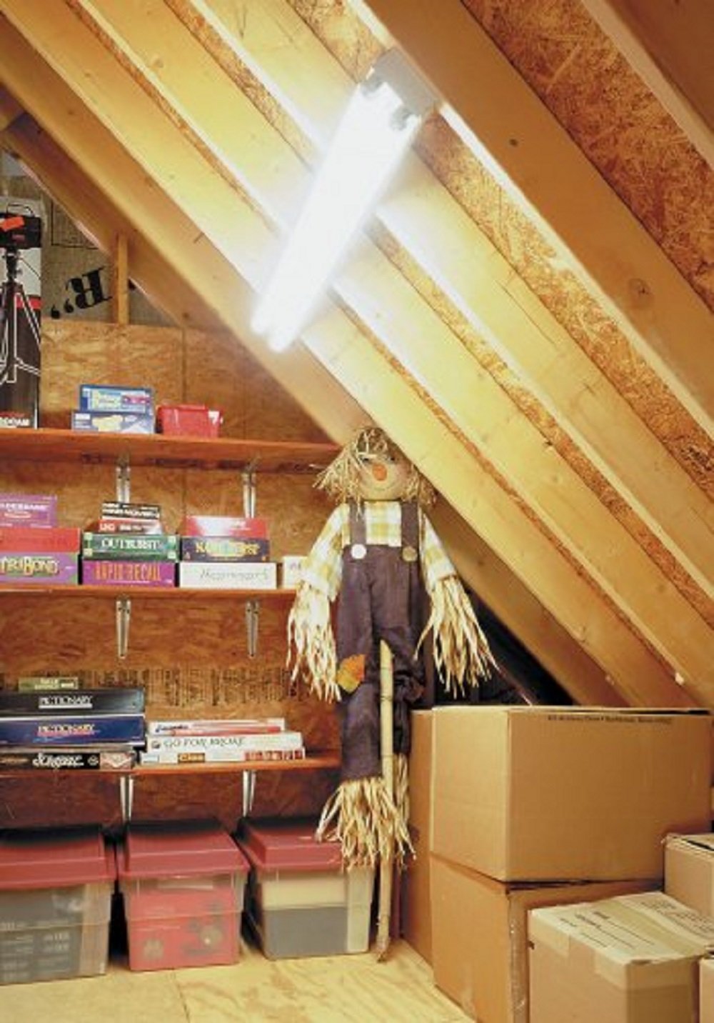 Lithonia Lighting Two-Light T8 Fluorescent Strip Light 32W 4ft 120V Model C 232 120 GESB White