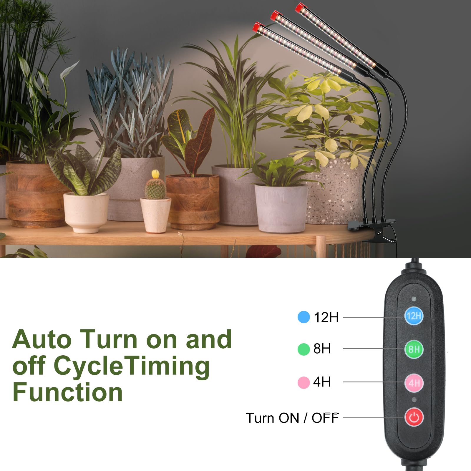 Game Changer! 27W Power Home Plug, Not 10W Adapter, Fecida Clip Grow Lights For Seed Starting With Timer, Enough Bright Like Sun Full Spectrum Grow Lights For Indoor Plants, Bonsai, Seedlings