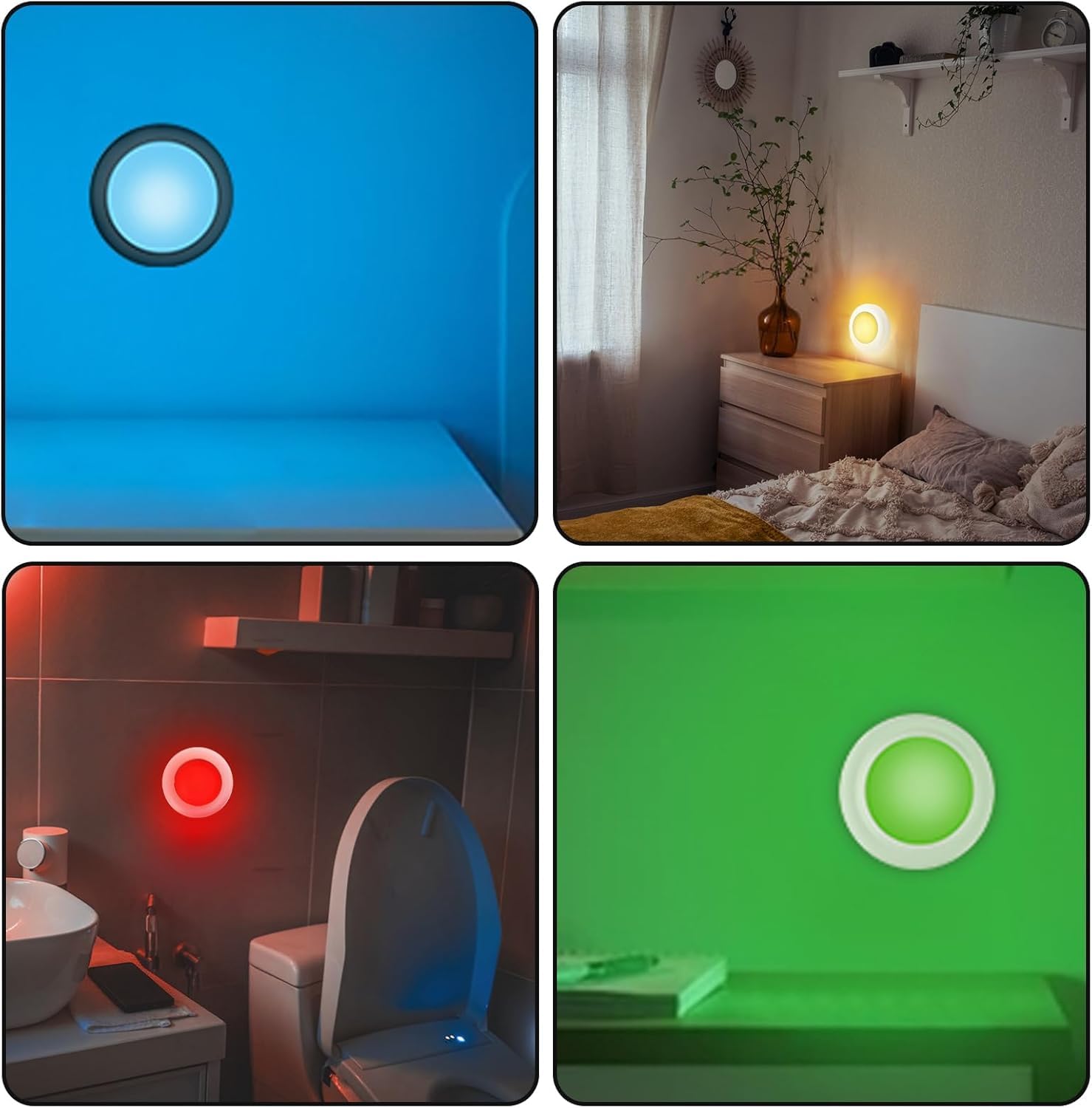 Hbaushun Led Puck Lights 6 Pack,16 Color Changeable Wireless Led Cabinet Lights,Battery Operated Night Light With Dimmer & Timme