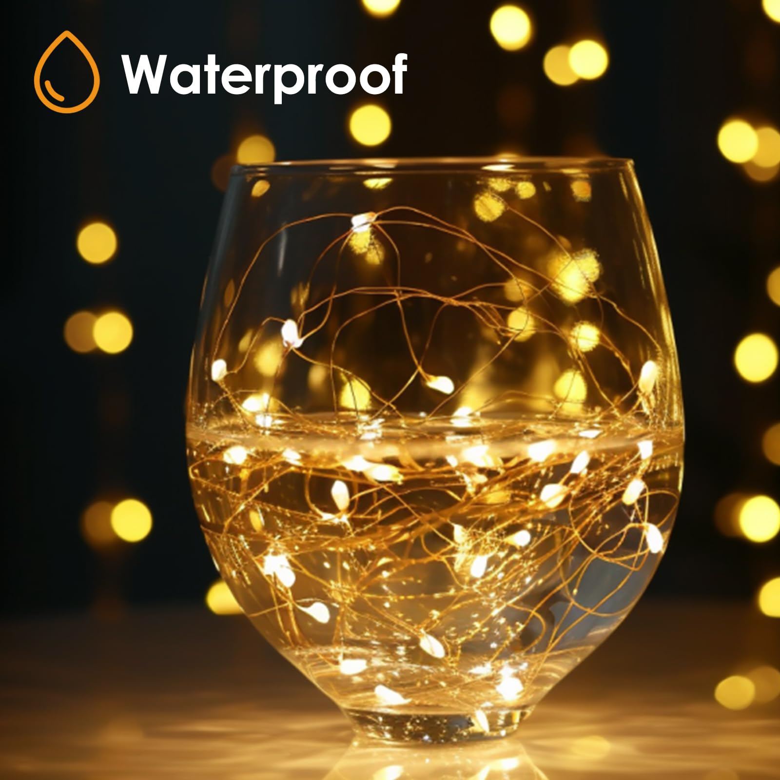 Kolpop 10 Pack Fairy Lights Battery Operated With Timer, 16Ft 50Led Mini String Light Battery Powered, Warm White Tiny Christmas Lights For Indoor Wedding Bedroom Decorations