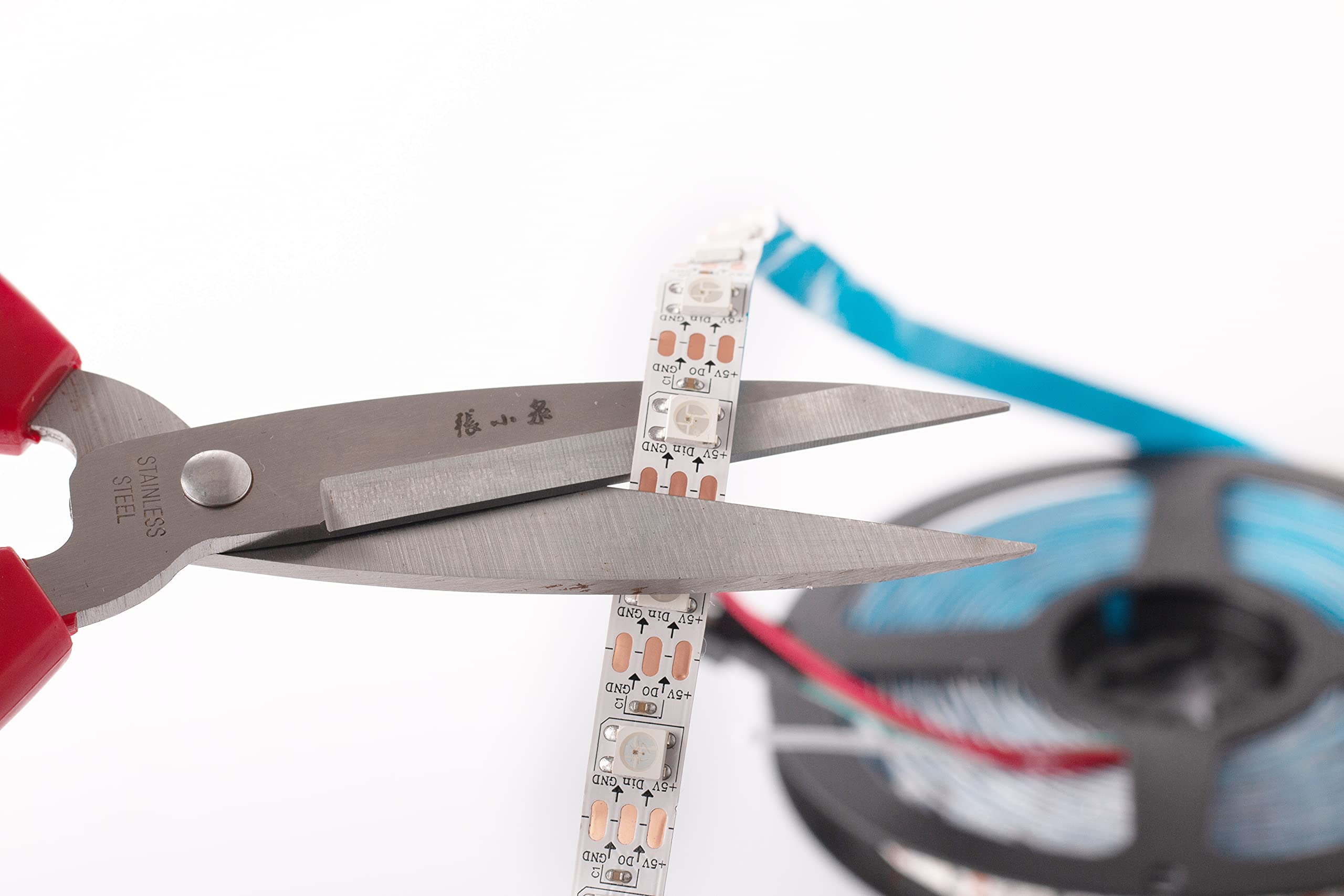 Svfishkk Ws2812B Led Strip Smd 5050 Individual Addressable 60Pixels/M 300Pixels Rgb Pixel Strip Full Color Led Strip Non-Waterproof Dc5V (16.4Ft 300Led Ip30, White Pcb)