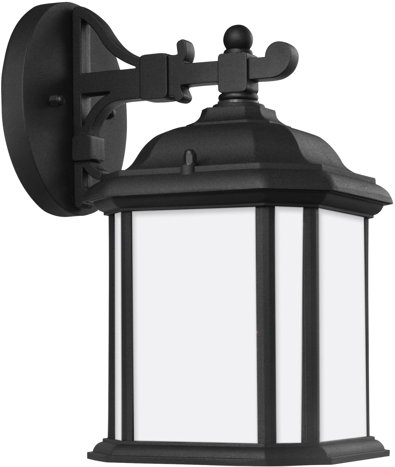 Generation Lighting Kent LED Outdoor Wall Lantern, One-Light, Black, Aluminum, Model 84529EN3-12
