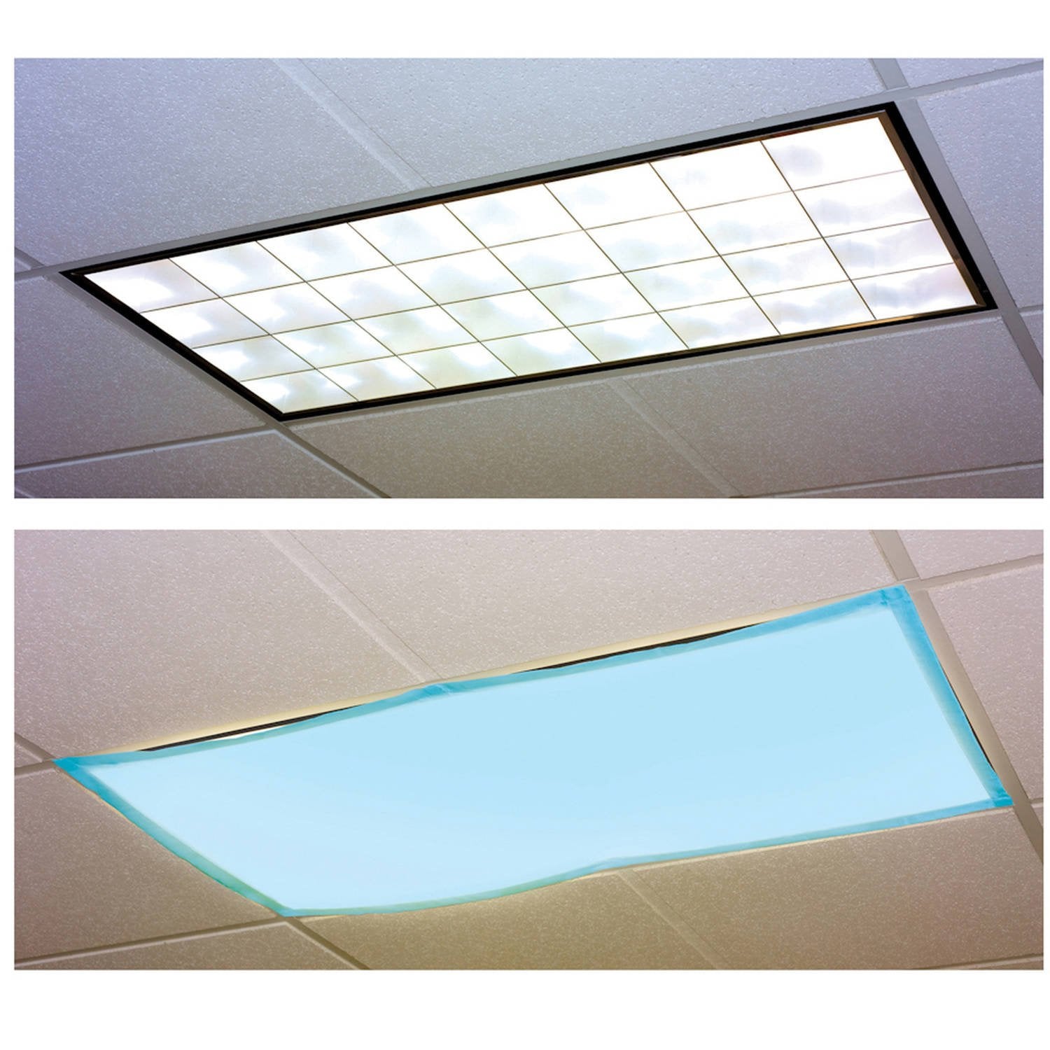 Educational Insights The Original Fluorescent Light Filters: Tranquil Blue 4-Pack, Fluorescent Light Covers, Easy Install For Classrooms, Office, Hospitals & Home, Teacher Classroom Essentials