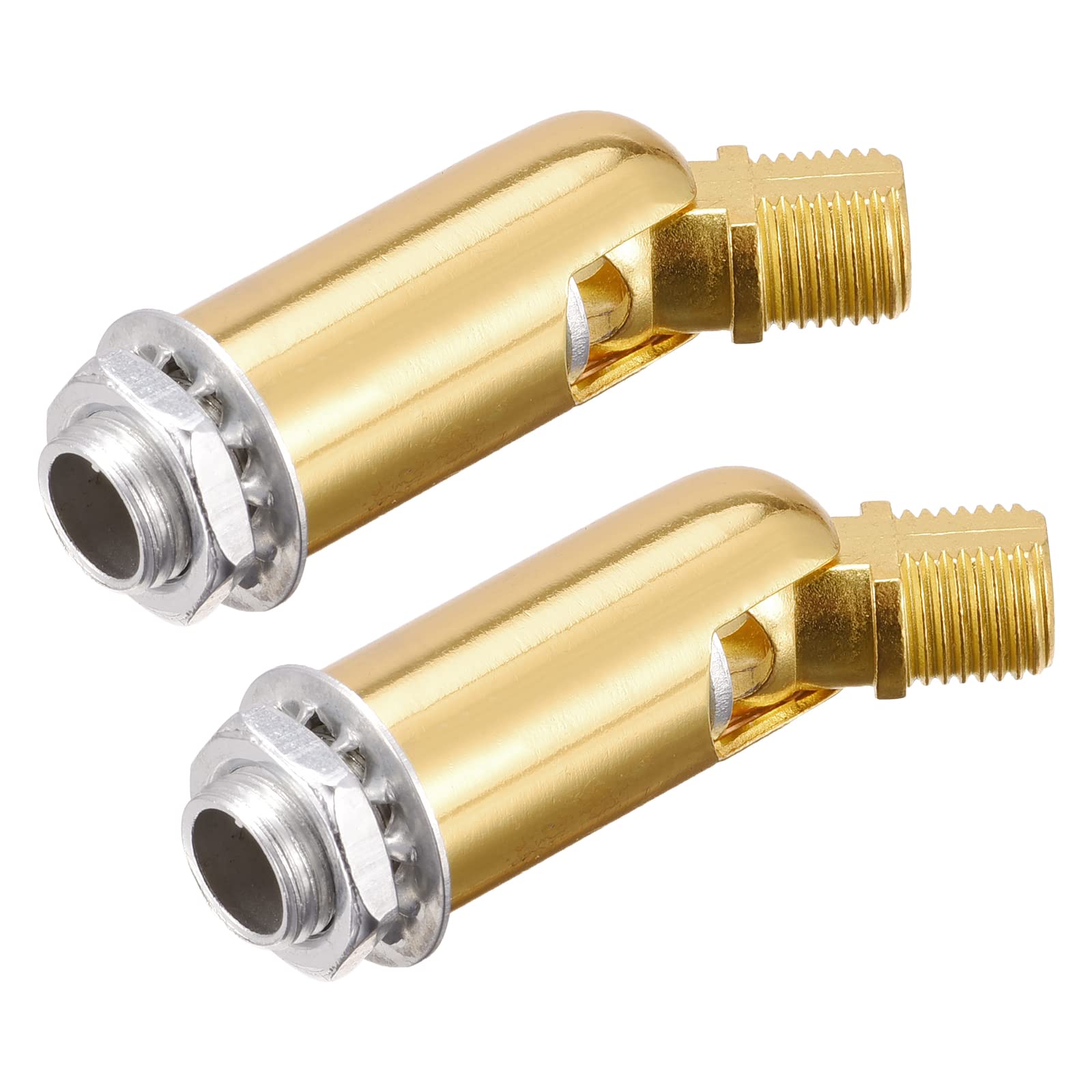 MECCANIXITY Sloped Ceiling Adapter 180 Degree Swivel M10 Thread, for Chandelier Ceiling Pendant Light, Gold Tone Pack of 2