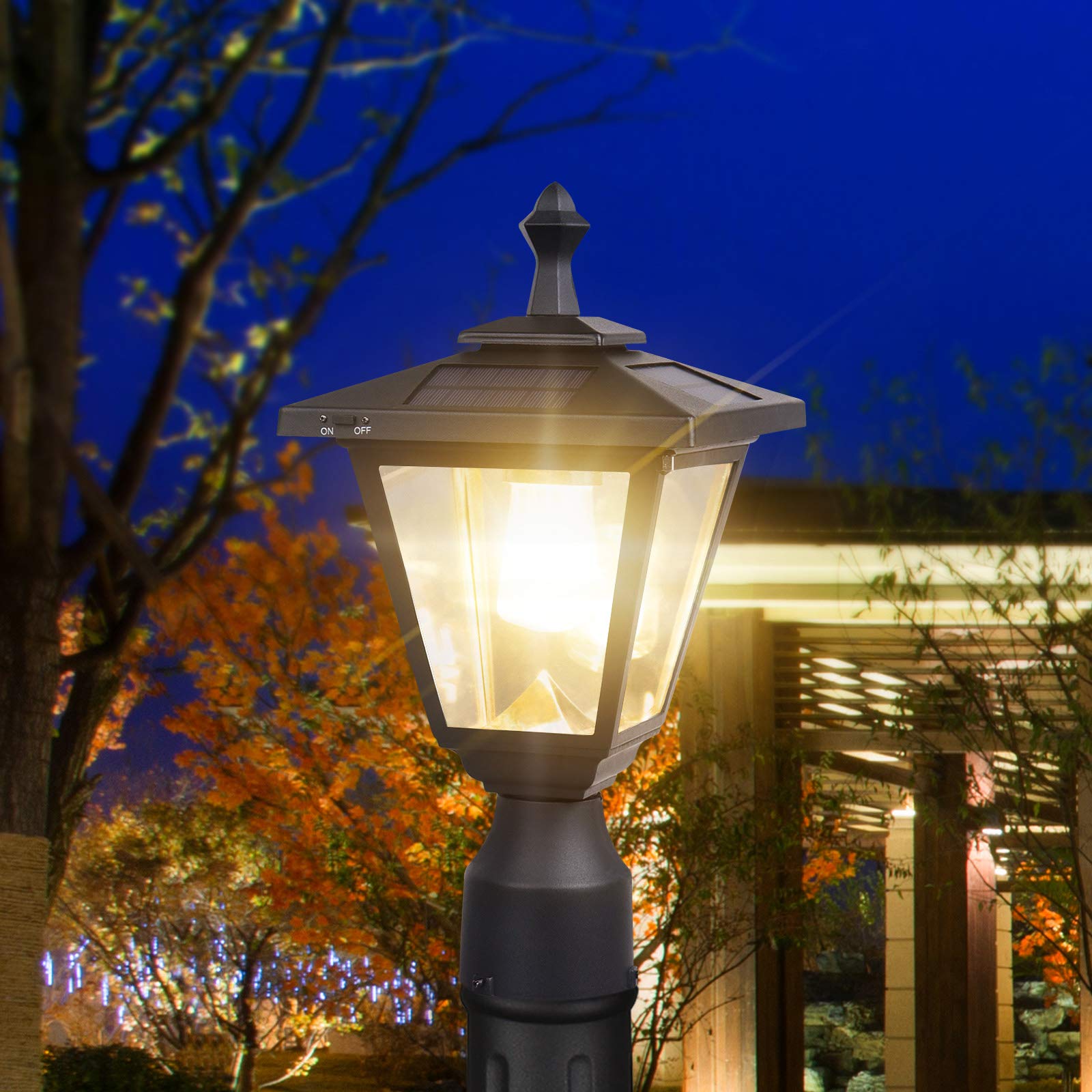 Kmc Lighting St4330Q-A Solar Lamp Post Lights Solar Post Lights Outdoor Post Lights Die-Casting Aluminum 100 Lumens 3-Inch Fitte