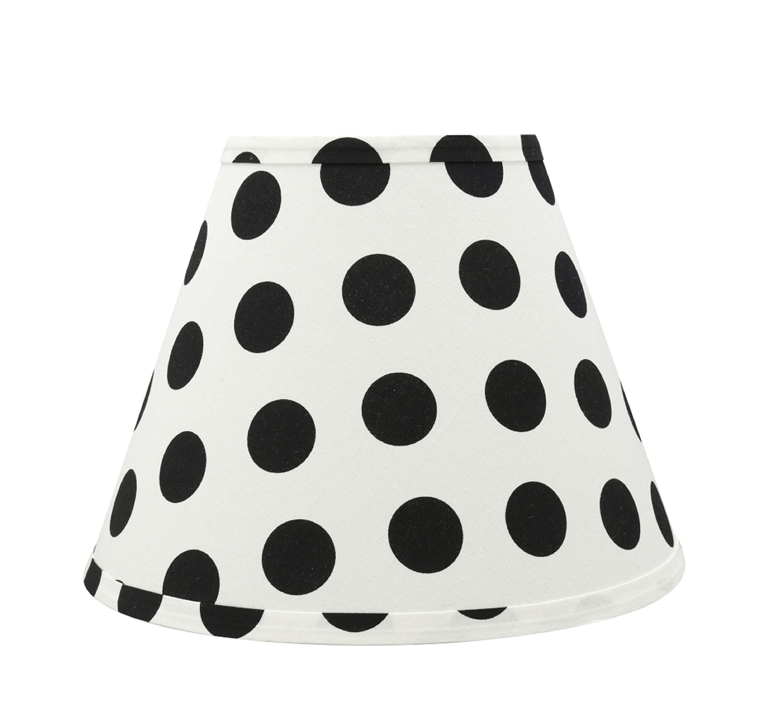 Aspen Creative Lamp Shade, Transitional Empire Shape, Tetoron Cotton, Off White, 6in Top x 12in Bottom x 9in Slant Height, Model 32621