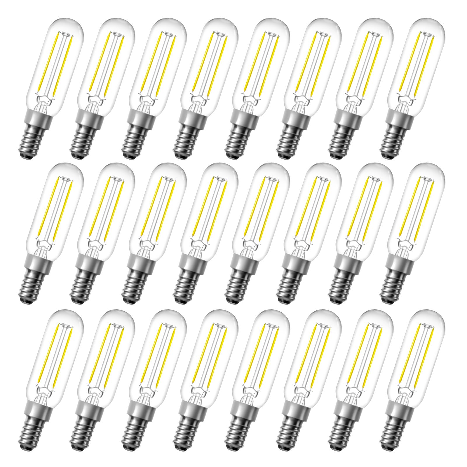 Dalattin T6 Led Light Bulbs, E12 Candelabra Base, 120V 5000K Tubular Bulbs, 4.5W 500Lm Dimmable Daylight White Small Lightbulbs,