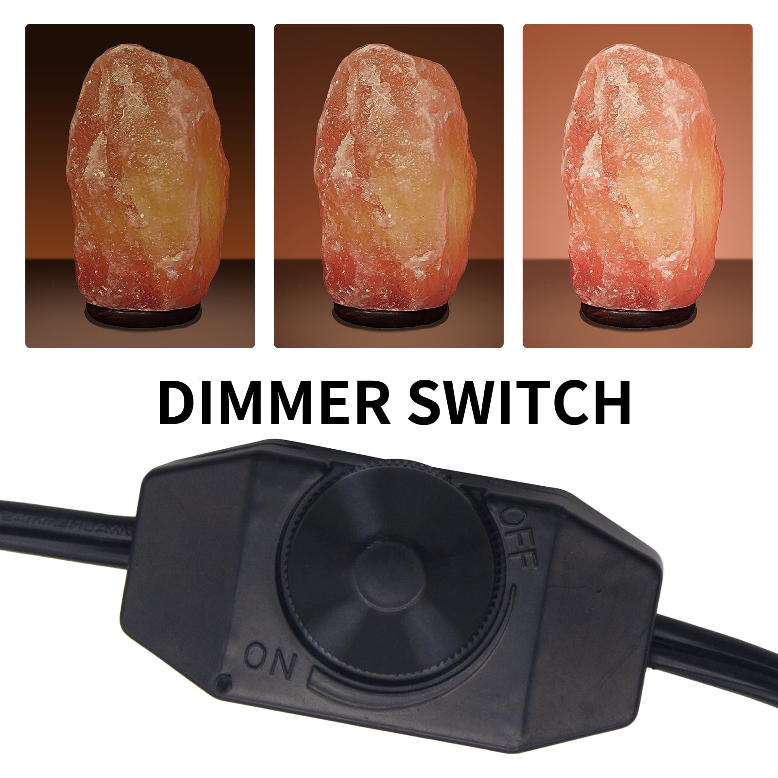 Lcmla Salt Lamp Cord With 6 Pcs 15W Bulbs 5 Feet Long Replacement For Himalayan Salt Lamp Salt Rock Lamp String Light With Dimma