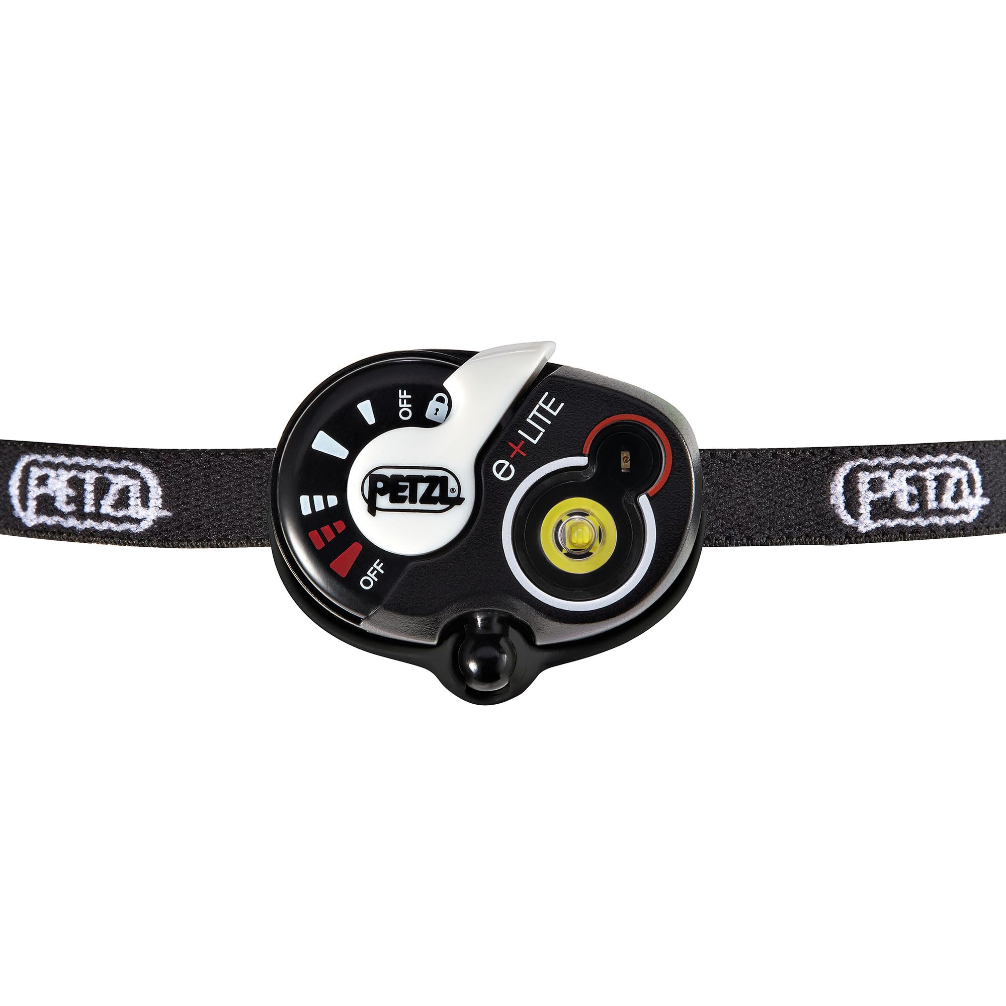 PETZL E+LITE Headlamp - Ultra-Compact 50 Lumen for Hiking, Climbing, Running - White/Black, Lightweight & Water-Resistant