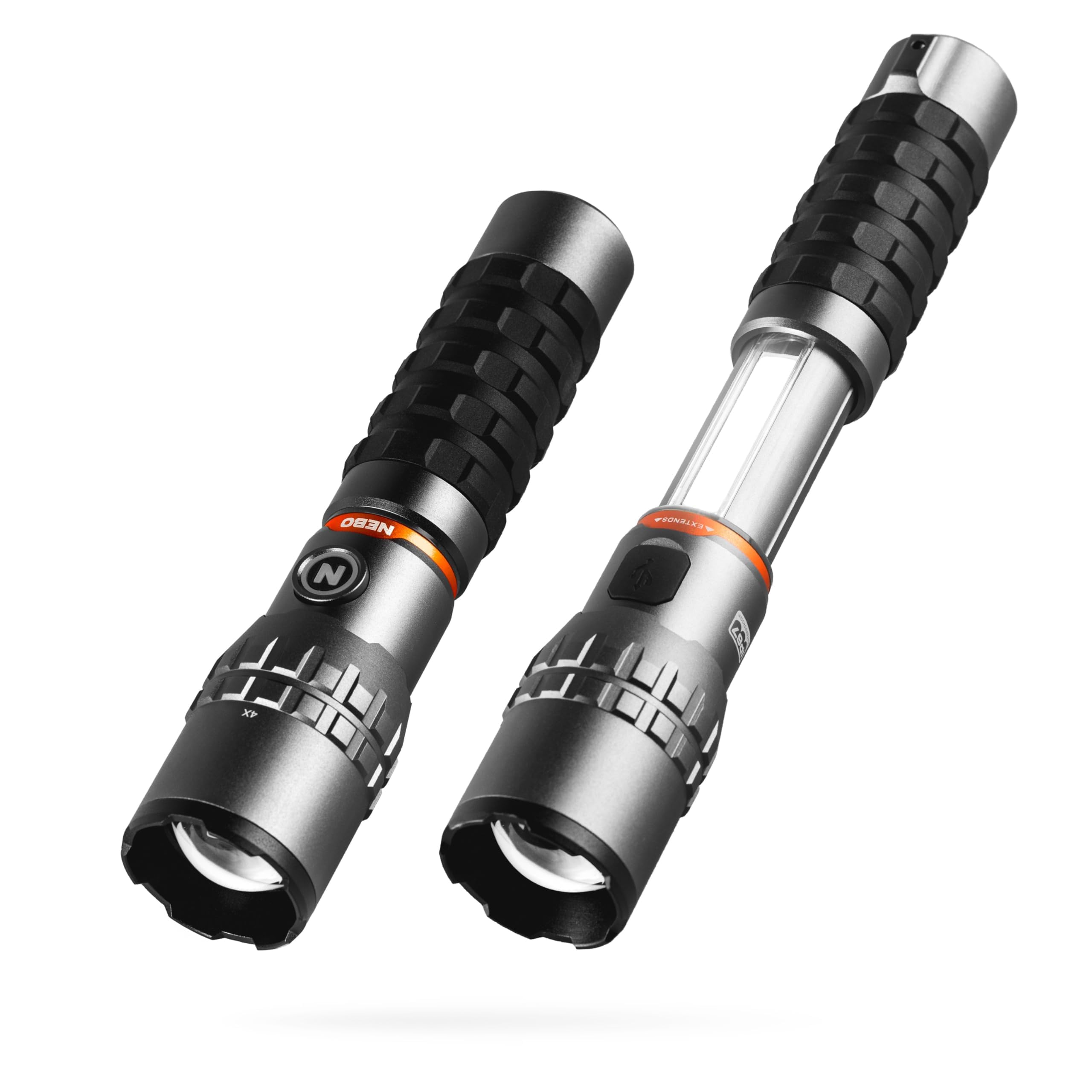 NEBO Slyde King Rechargeable LED Flashlight, 2000 Lumens, 4 Light Modes, Magnetic Base, Storm Gray, Model NEB-WLT-1003, One Size