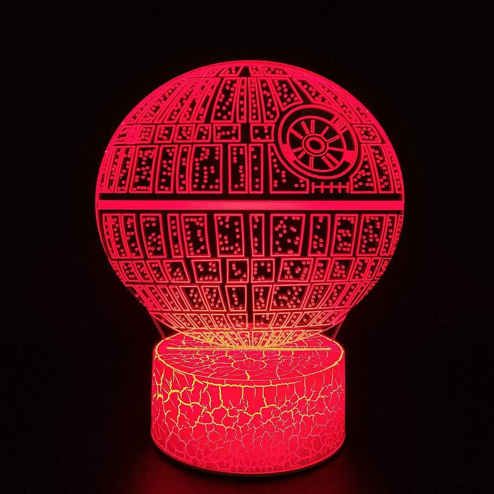 Gfytdxe 3D Optical Illusion Night Light, LED Desk Lamp, Touch & Remote Control, 16 Colors, USB Powered, Model C, Size: Night Light