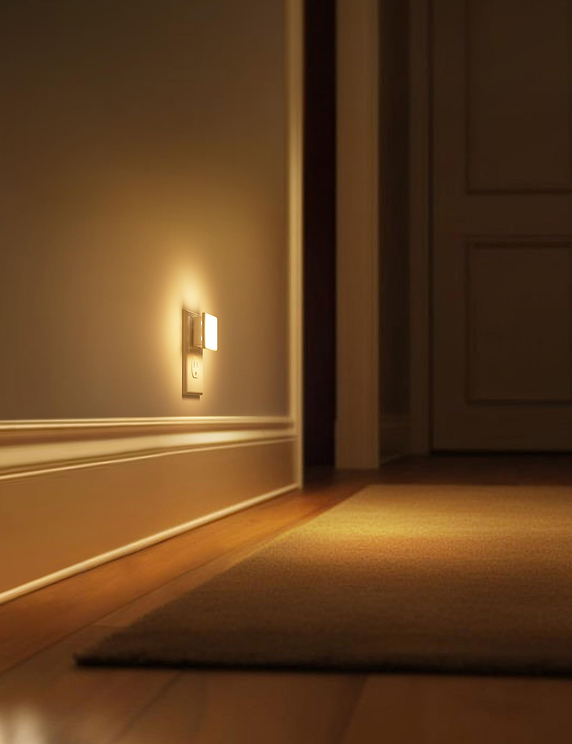 L LOHAS LED Night Lights 2-Pack, 0.3W, Dusk to Dawn, Soft White 3000K, Auto-On/Off, for Bedroom, Bathroom, Kitchen, Model