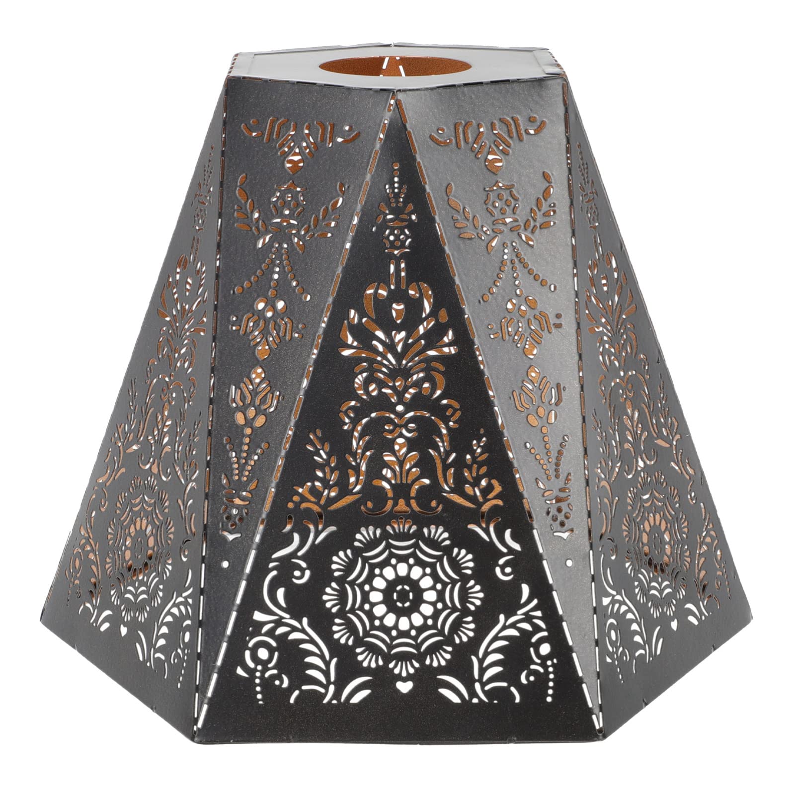 Uonlytech Vintage Decor E27 Metal Lamp Shade, Flower Hollow Out Chandelier Lampshade Table Lamp Cover Light Accessories For Pend