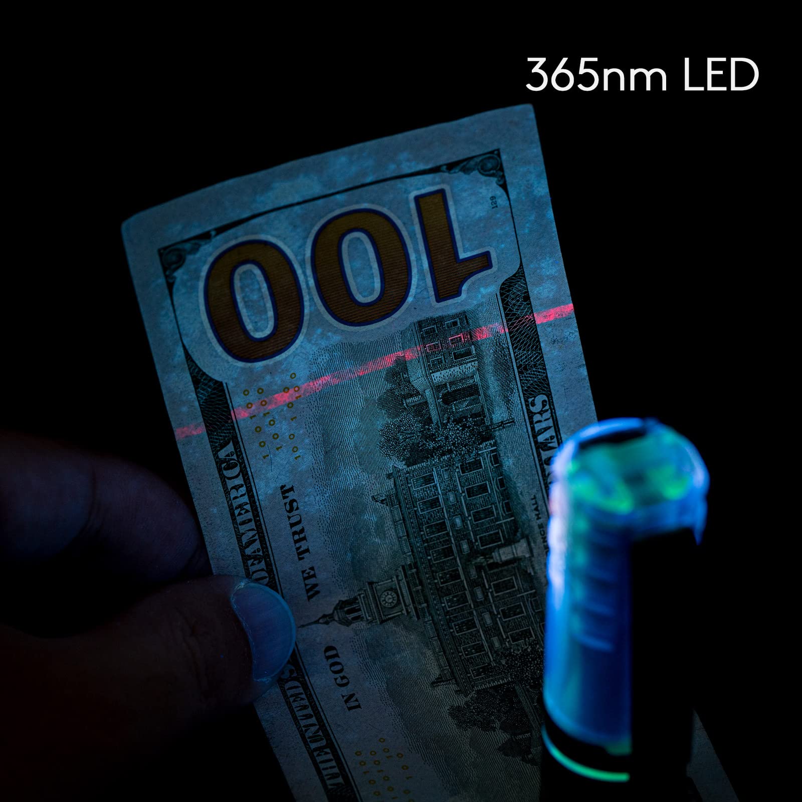 RovyVon A28 LED Flashlight with UV and Red Side Signal Light,1000 Lm Rechargeable,Water Resistant,EDC Keychain Flashlight,Ideal