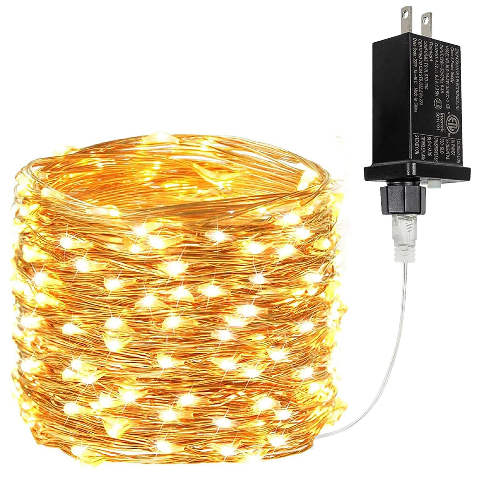66Ft 200LED Battery Operated Fairy Lights with Remote, Waterproof Battery Christmas String Lights with Timer, Twinkle Lights for