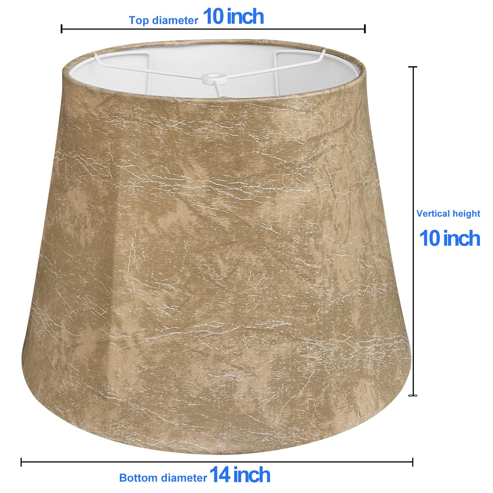 Tootoo Star Drum Lampshades Set Of 2, Leather, 10X14X10, Hand Crafted For Table & Floor Lamps, Model Sx-0206Ss