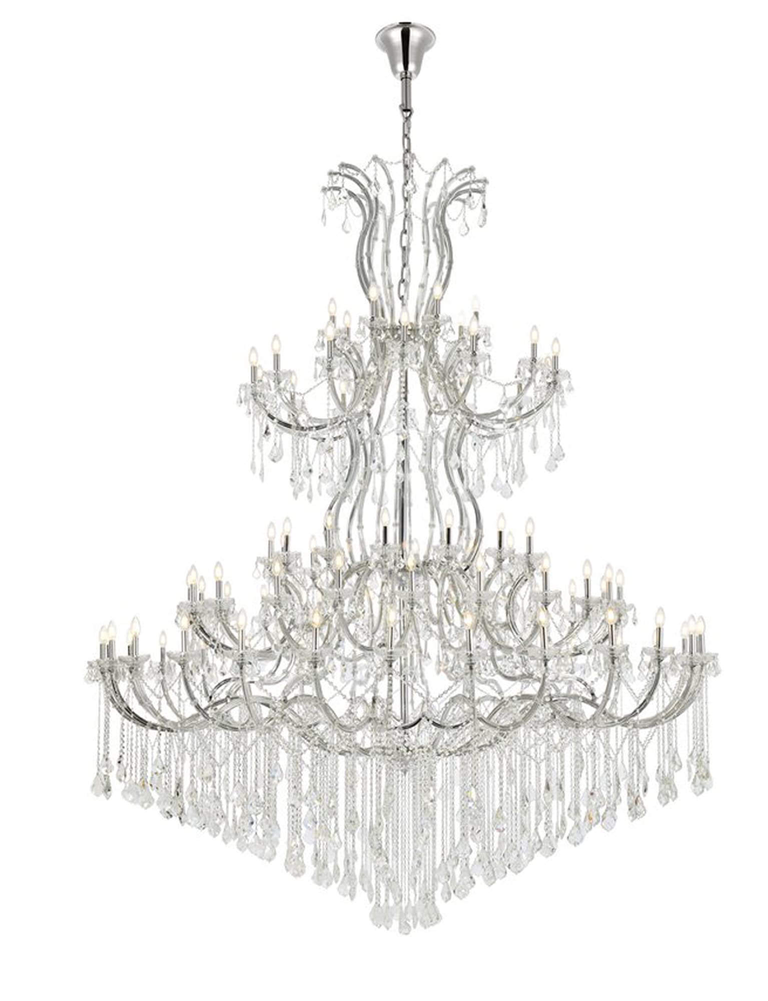 Elegant Lighting Indoor Modern Home Decorative Bright Maria Theresa 84 Light Chrome Chandelier Clear Royal Cut Crystal
