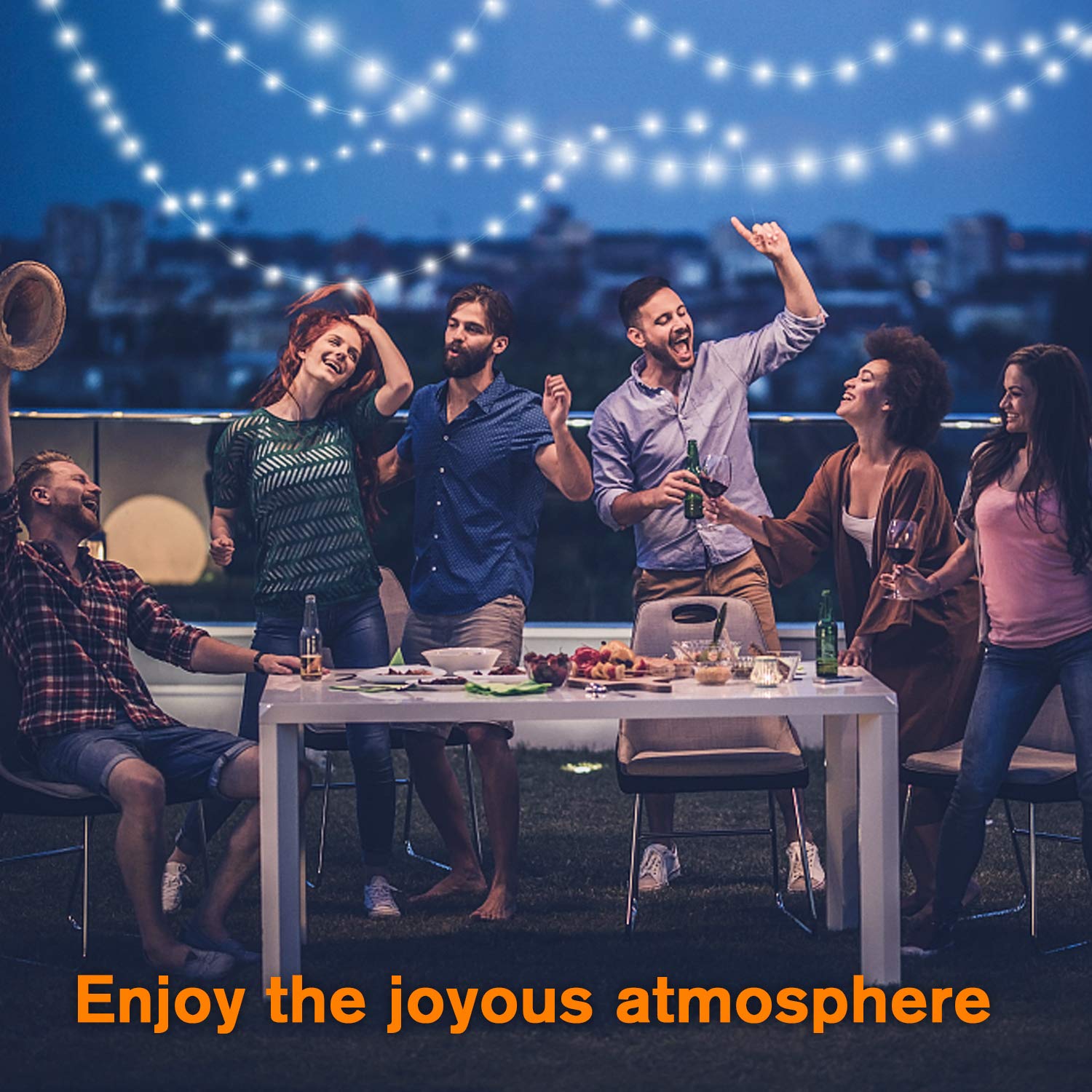 Qitong 4 Pack White Solar Christmas Lights, 33Ft 100 Led Waterproof Fairy String Lights