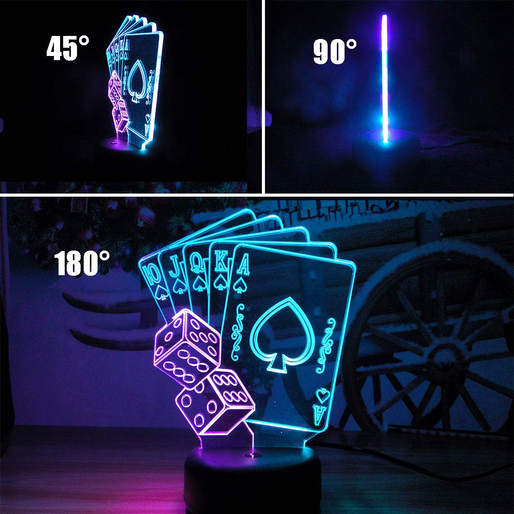 HIPIYA LED 3D Illusion Lamp, Multicolor USB Night Light, Model Motoplayer, Ideal for Bedroom Decor and Gifts