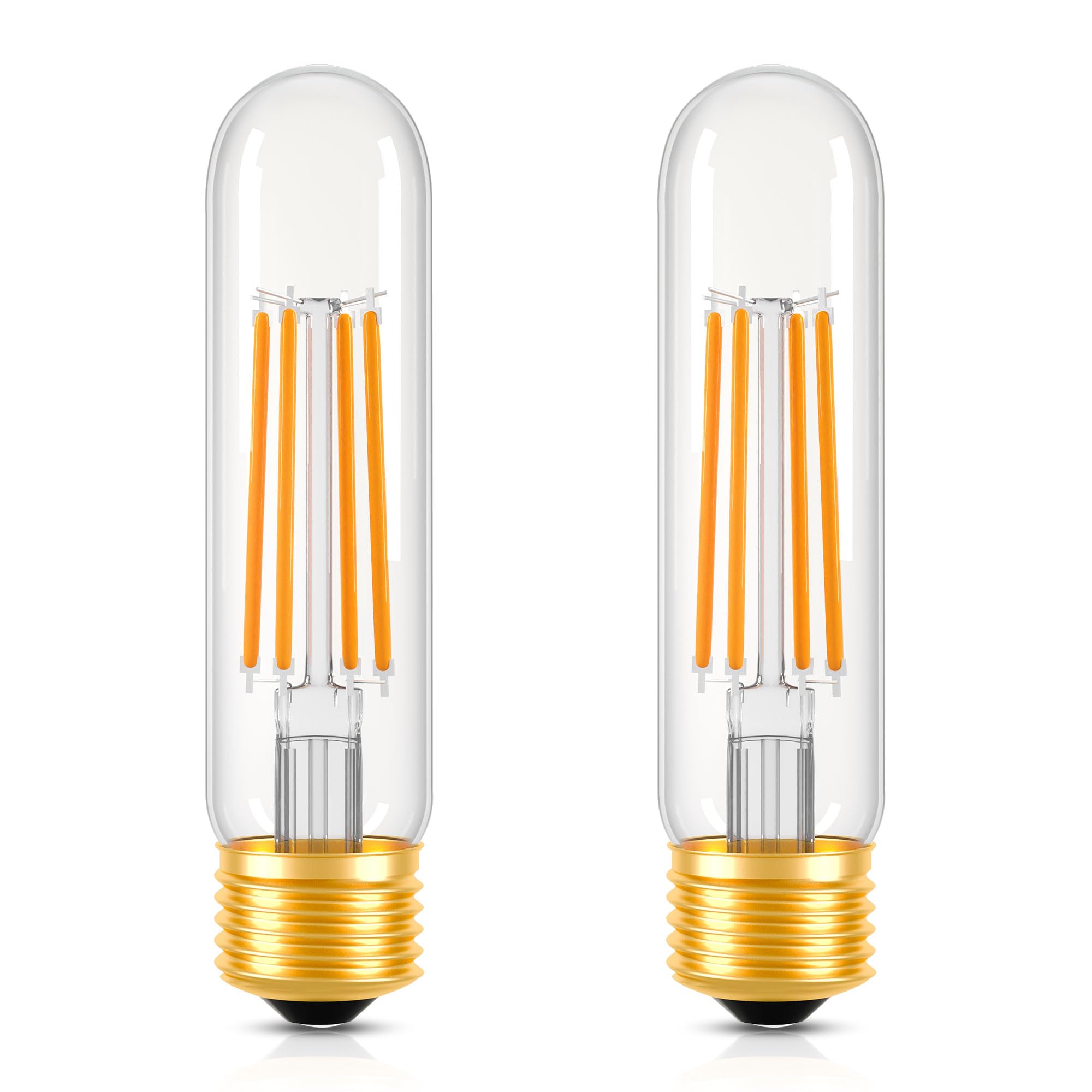 Tobegreat T30 E26 Tubular Filament Light Bulbs Dimmable 6 Watt Equivalent 60W Bulb T10 Edison Led Warm White 2700K,Desk Lamp,Kit