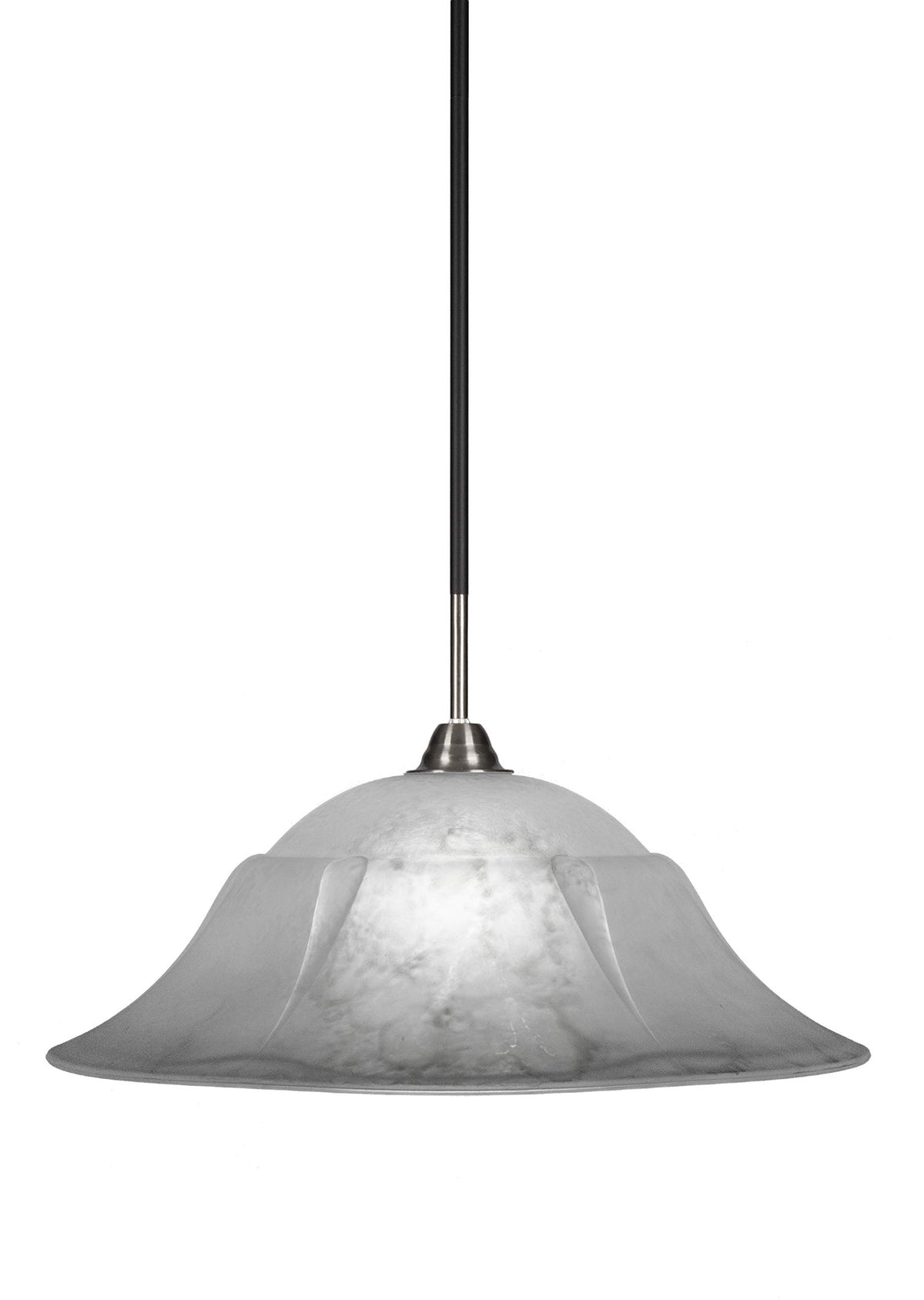 Toltec Lighting Paramount 1 Light Pendant In Matte Black & Brushed Nickel (3401-Mbbn-53815)