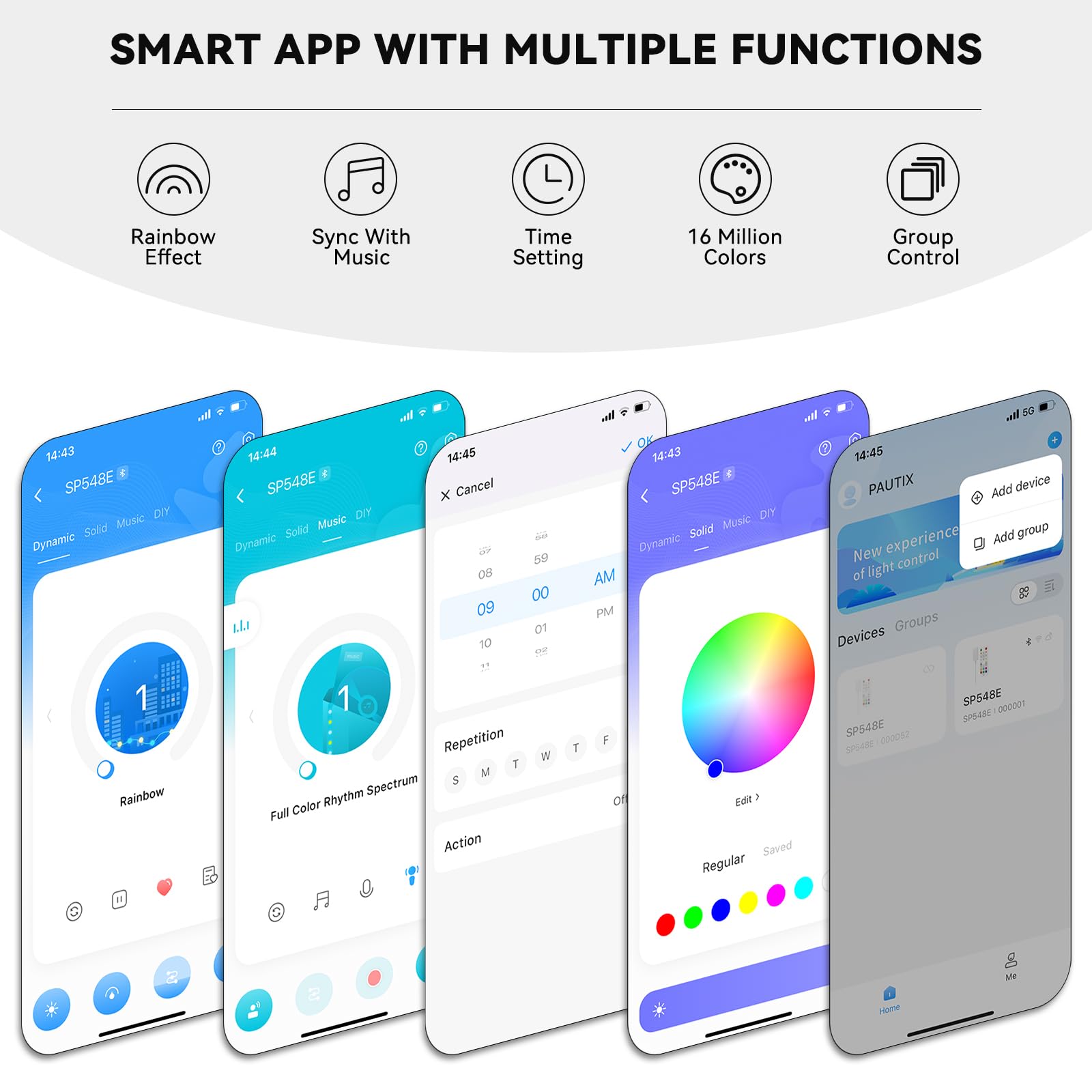 Pautix Rgb Smart Ic Cob Led Strip Lights,Work With Alexa/Google Assistant,24Ft/7.5M,720Leds/M Addressable Ul-Listed 24V Chasing