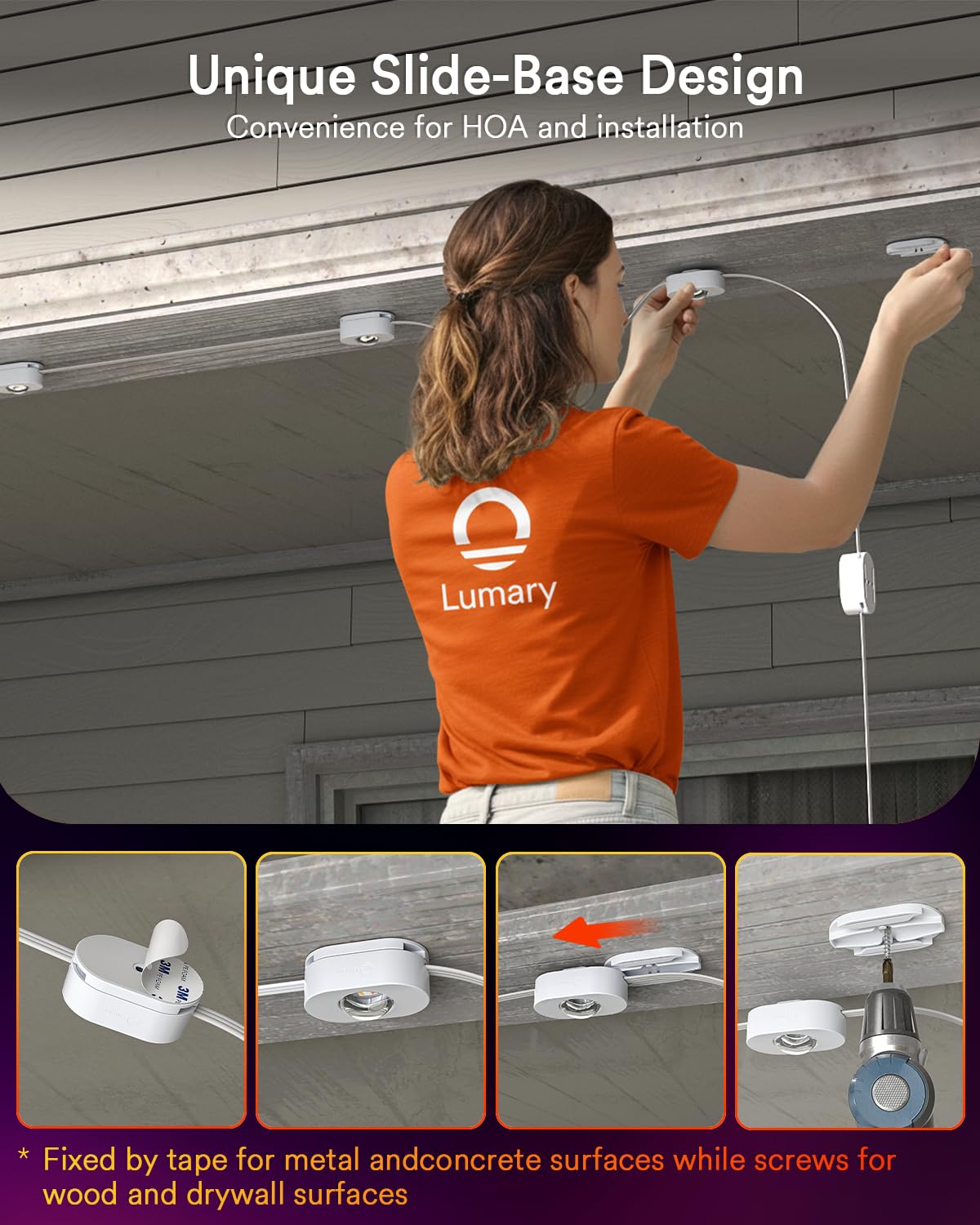 Lumary Smart Permanent Outdoor Lights 2 With Remote & Slide-Base  50Ft With 30 Rgbaicw Leds 1800Lm For Daily & Accent Lighting  Work With Alexa Google  110+ Scene For Halloween Christmas Decor  White