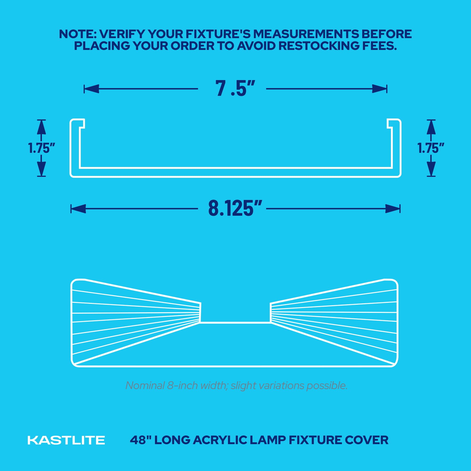 Kastlite Dsb48 2 Bulb Wraparound Ceiling Light Lithonia Lens Replacement, 48'' Prismatic Acrylic Overhead Led/Fluorescent Lamp F