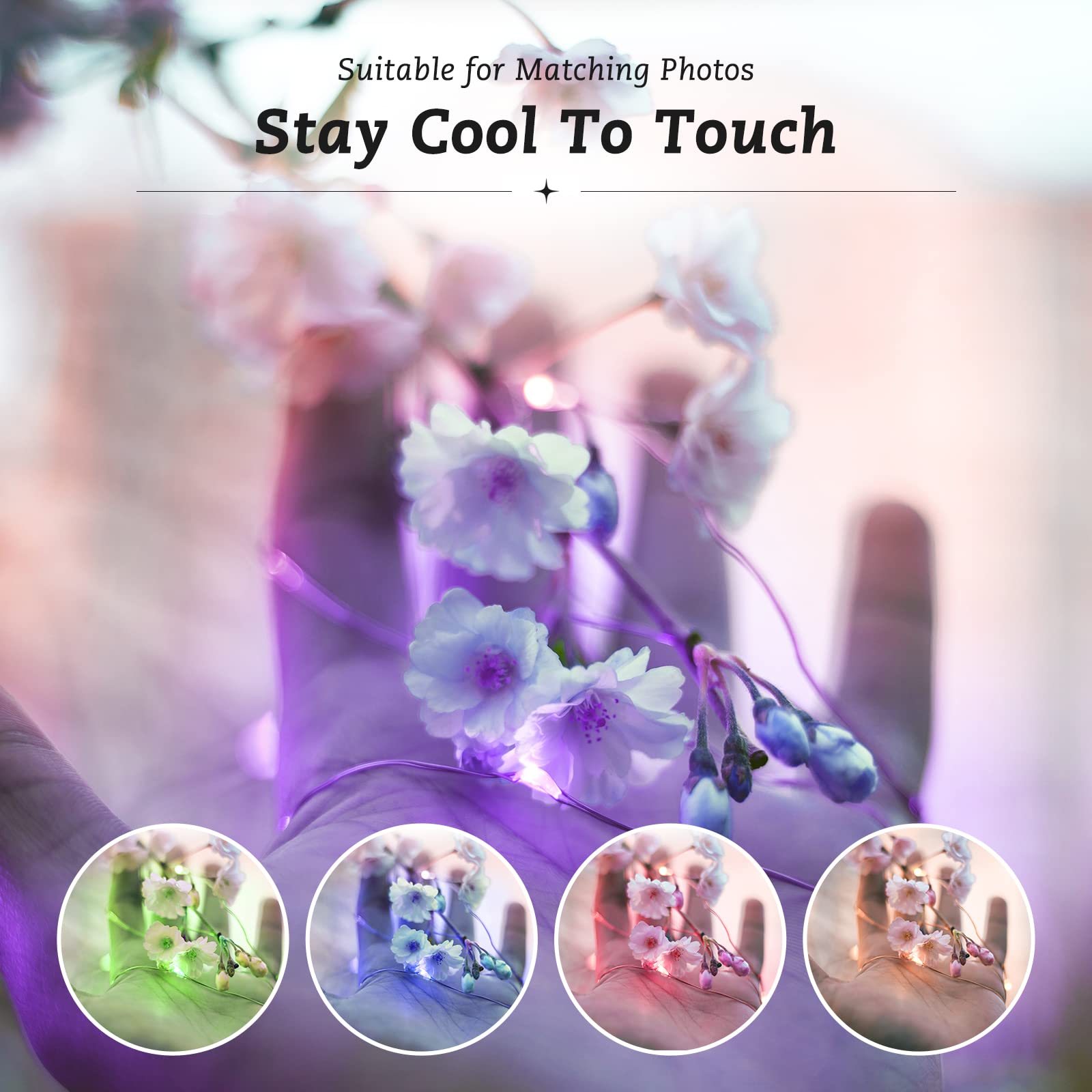 Rivokeer 12 Pack Fairy Lights, 7FT 20LED Waterproof Silver Wire, Copper Material, Mixed Color, Model tx12p-hs, Ideal for Indoor/Outdoor Decor