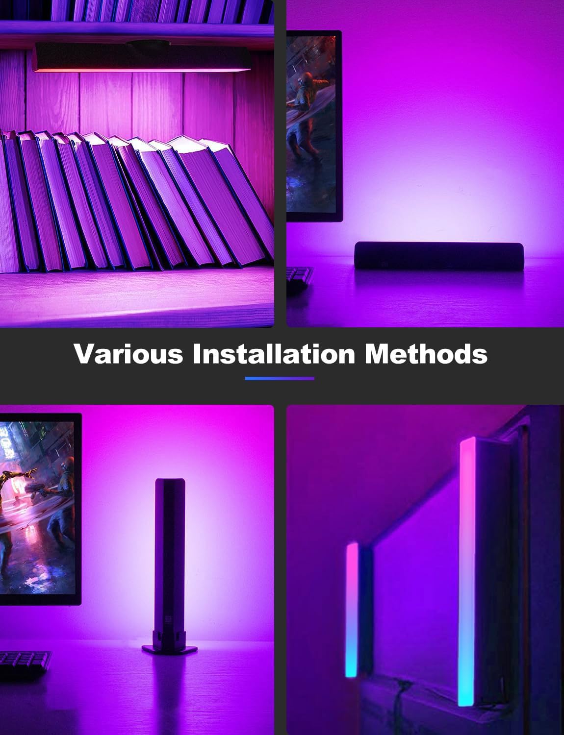 Zuukoo Flow Light Bar, Rgb Smart Led Lamp With Multiple Lighting Effects And Music Modes, Led Tv Backlights, Mood Light, Ambient