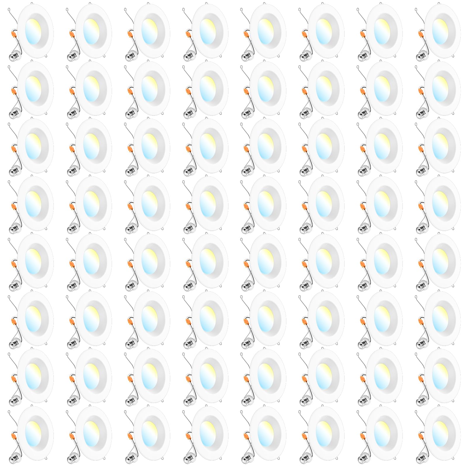 Sunco 64 Pack LED Recessed Light, 6 Inch, Dimmable, 1050 LM, 13W (75W Equivalent), 5 CCT Options, Damp Rated,